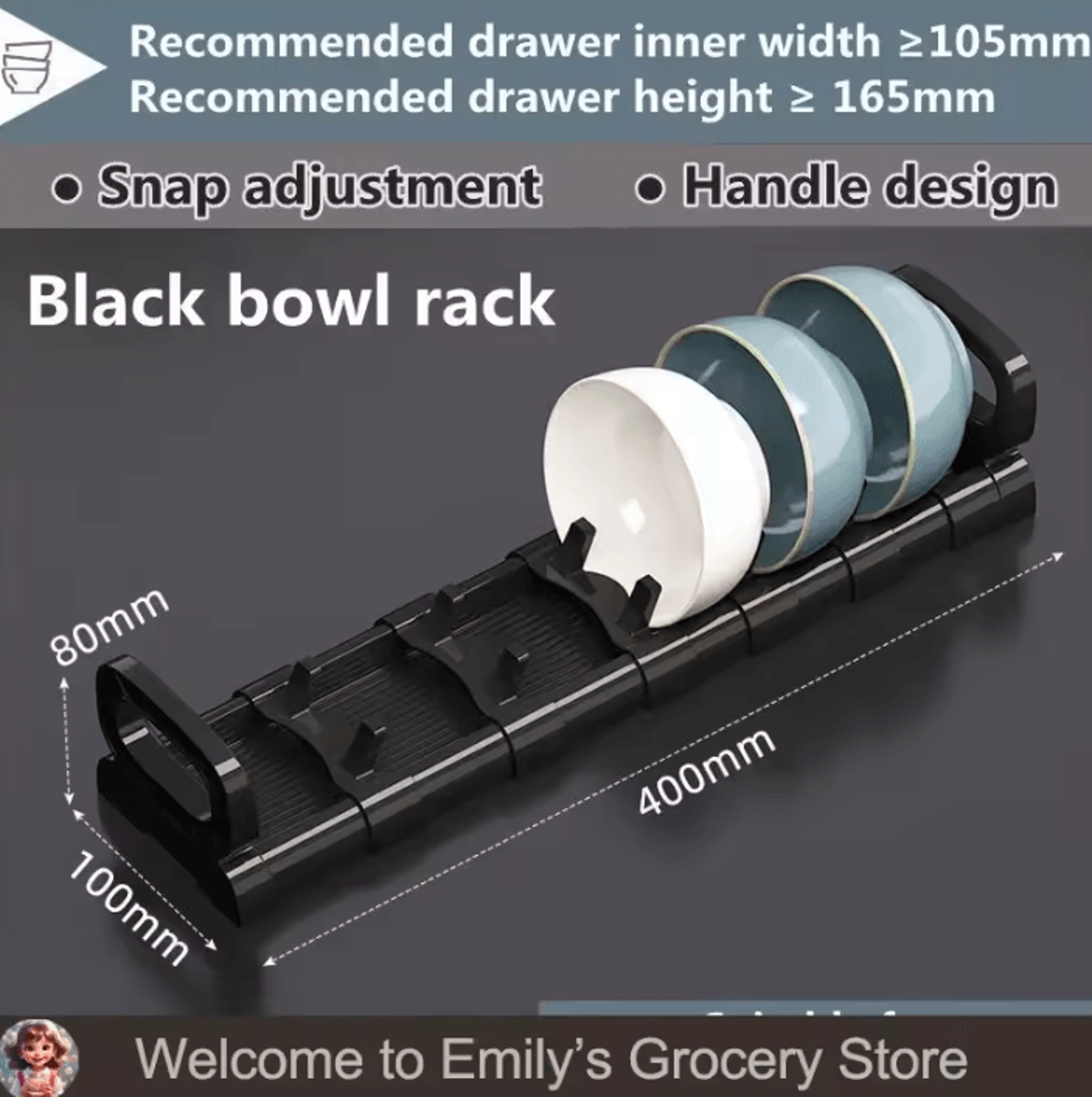 SlideFlex Adjustable UnderCabinet Dish Storage Rack 2