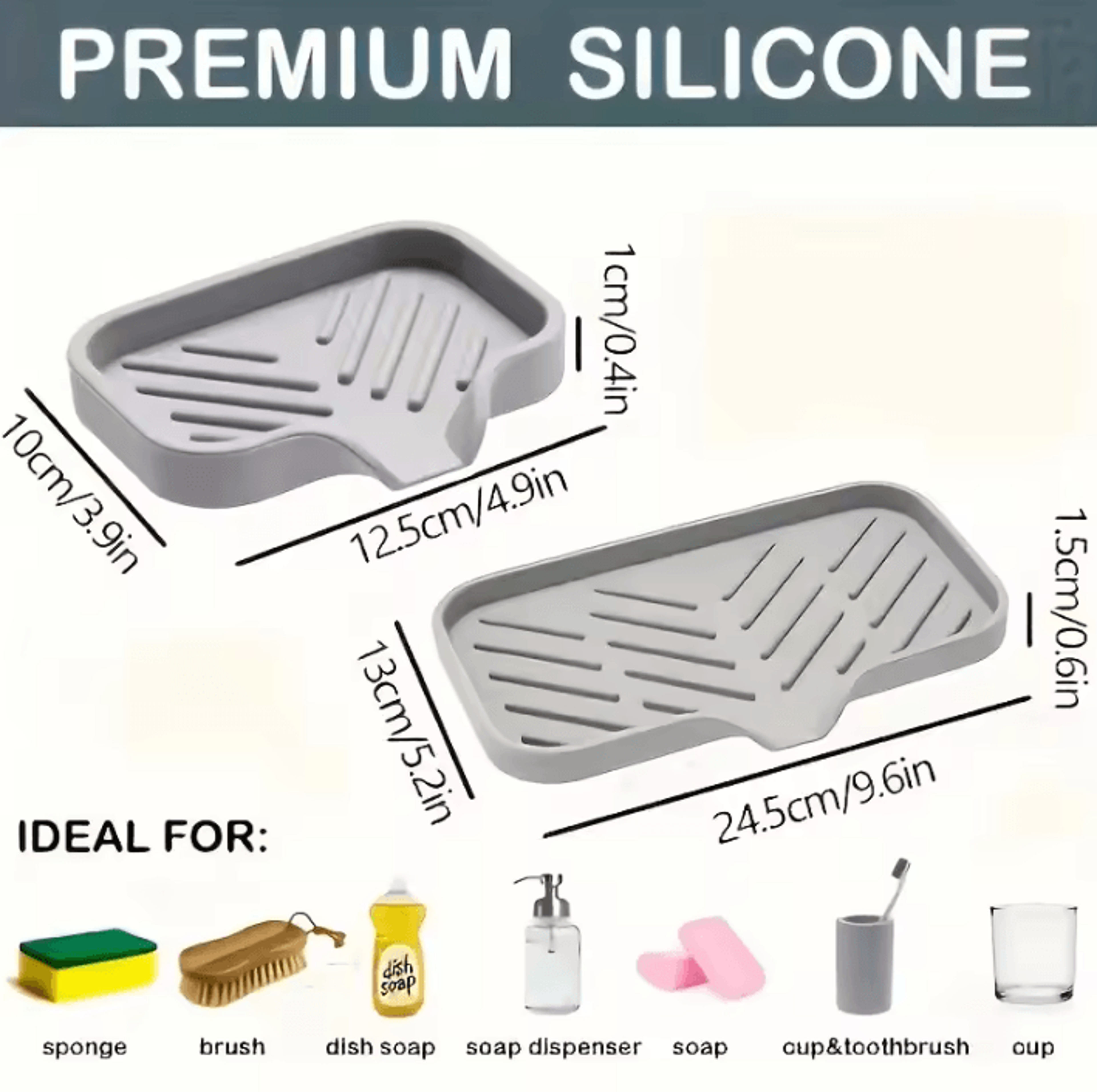 DryGuard Silicone Sink Organizer Tray 2