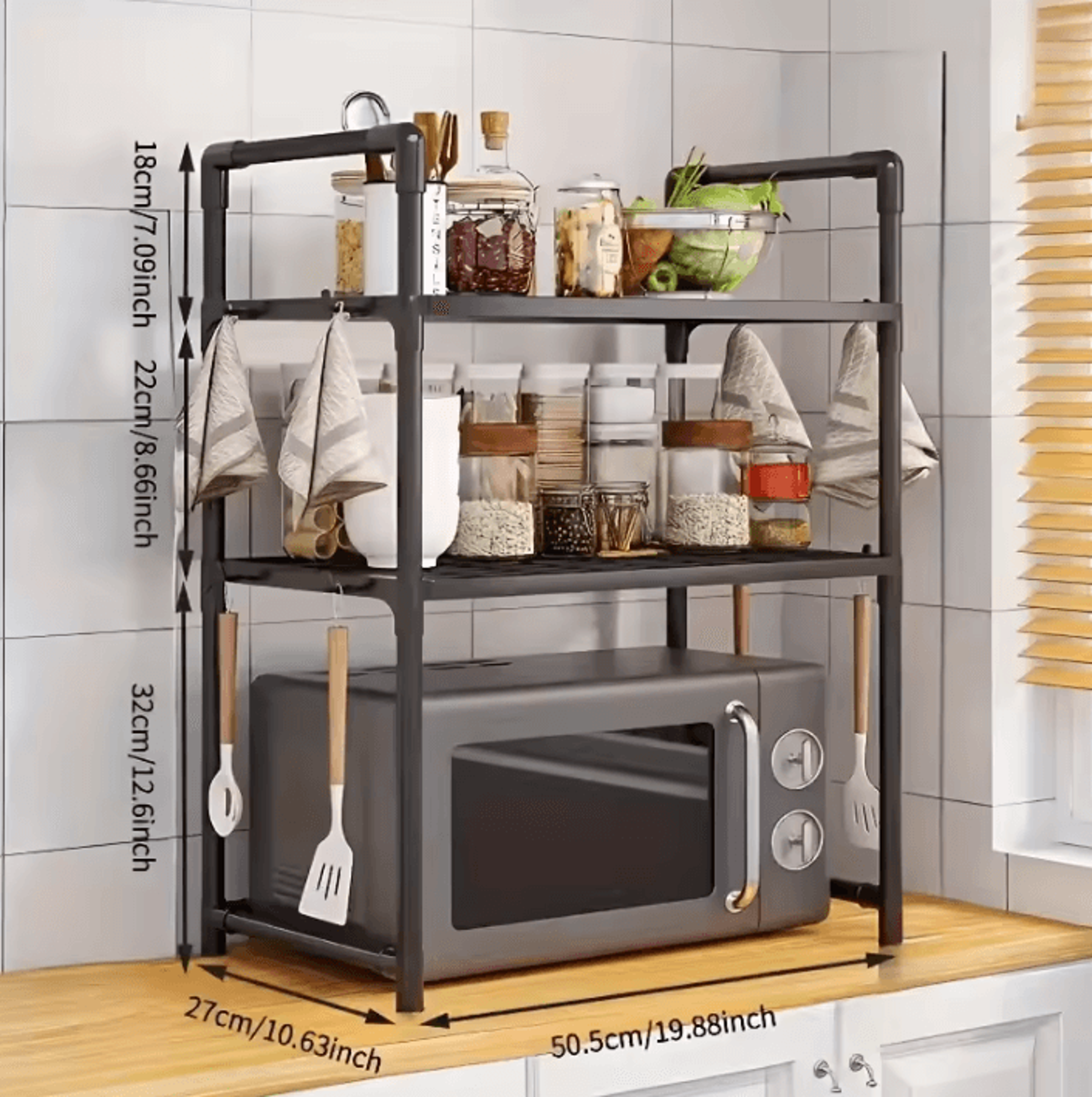 FlexiStack HeavyDuty Microwave  Countertop Storage Rack 2