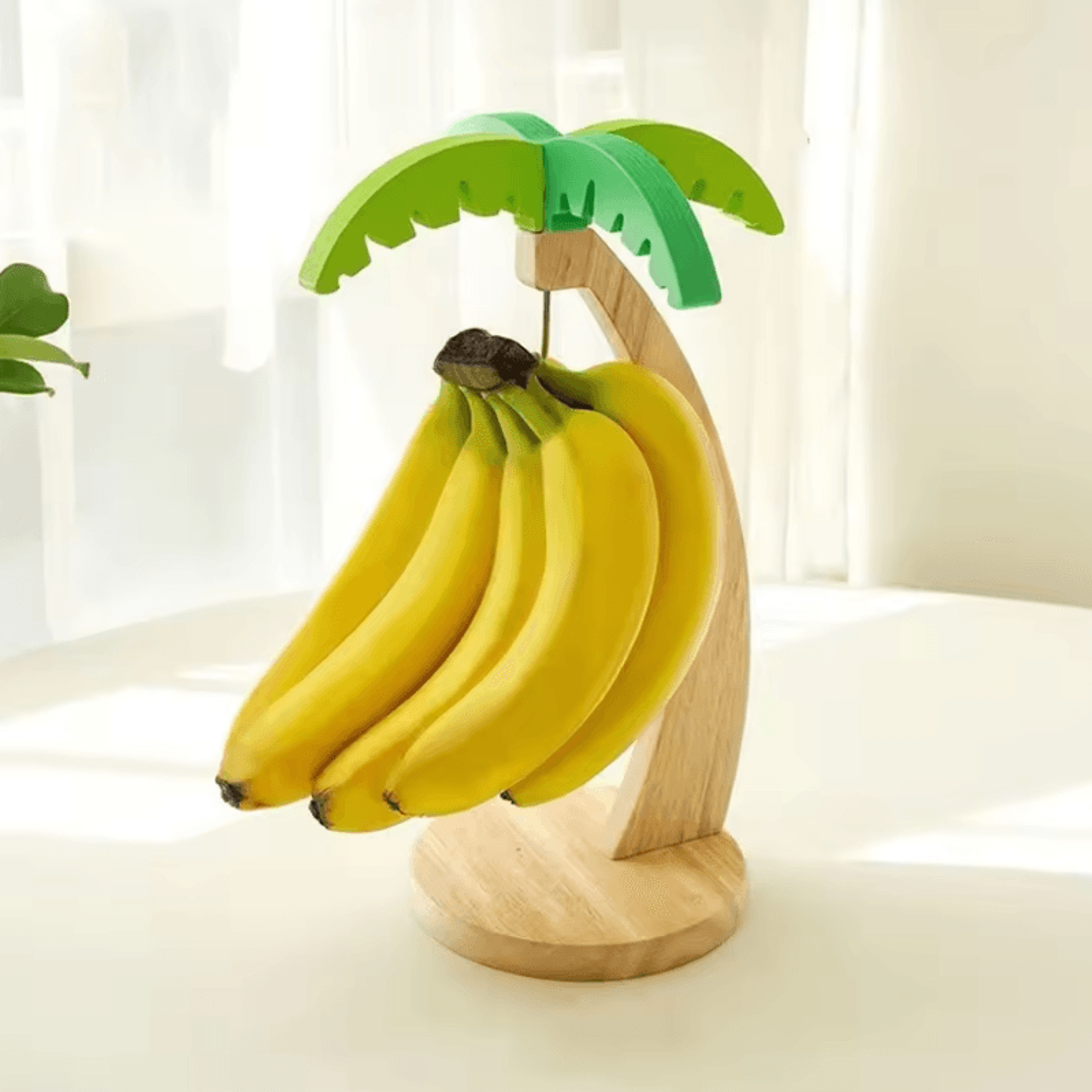 LeafNest Wooden Banana Hanging Fruit Stand 0