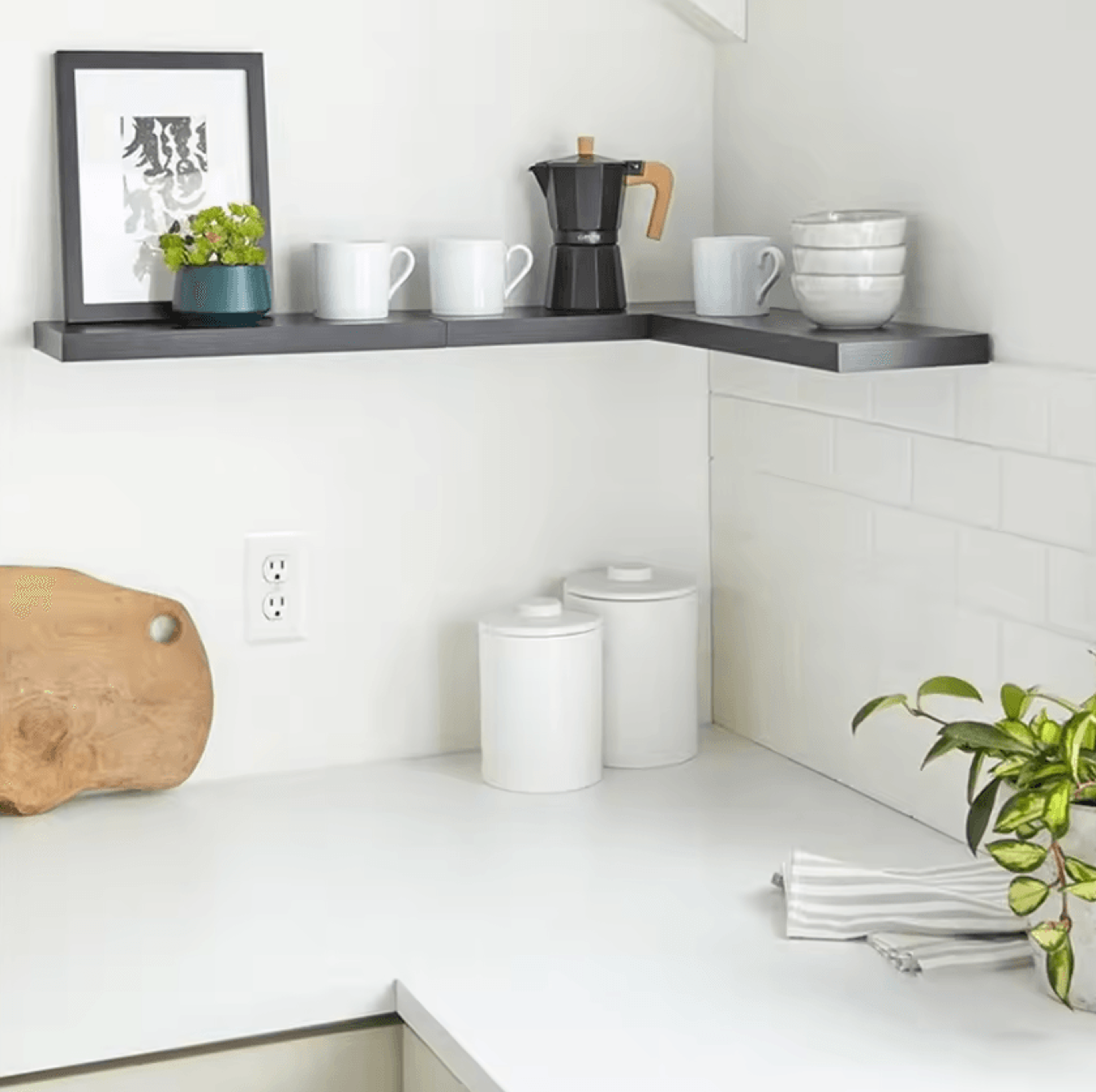 TimberFloat Wooden Wall Shelf Rack 0