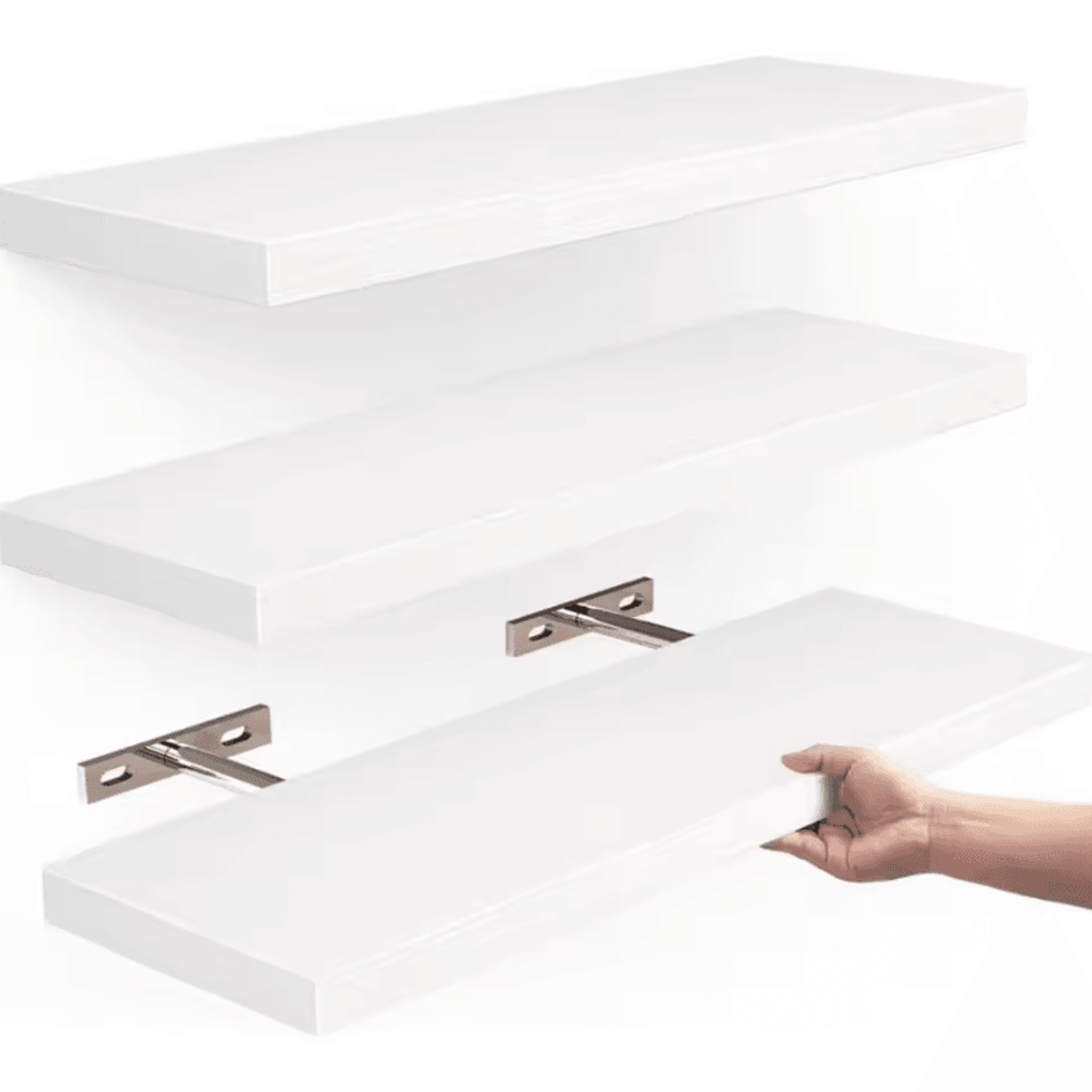 TimberFloat Wooden Wall Shelf Rack 3