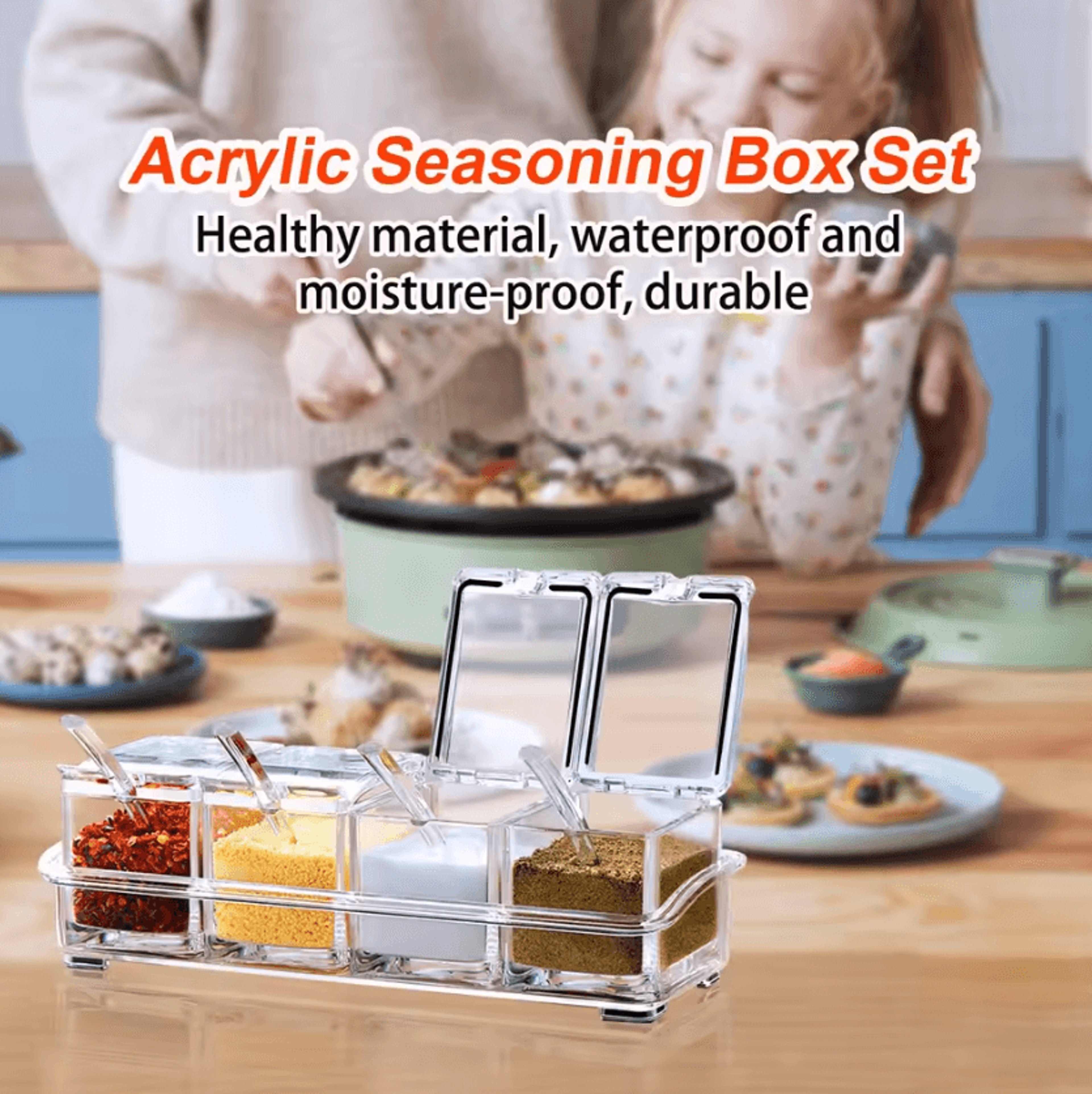 ClearServe 4in1 Seasoning Storage Container Set 0