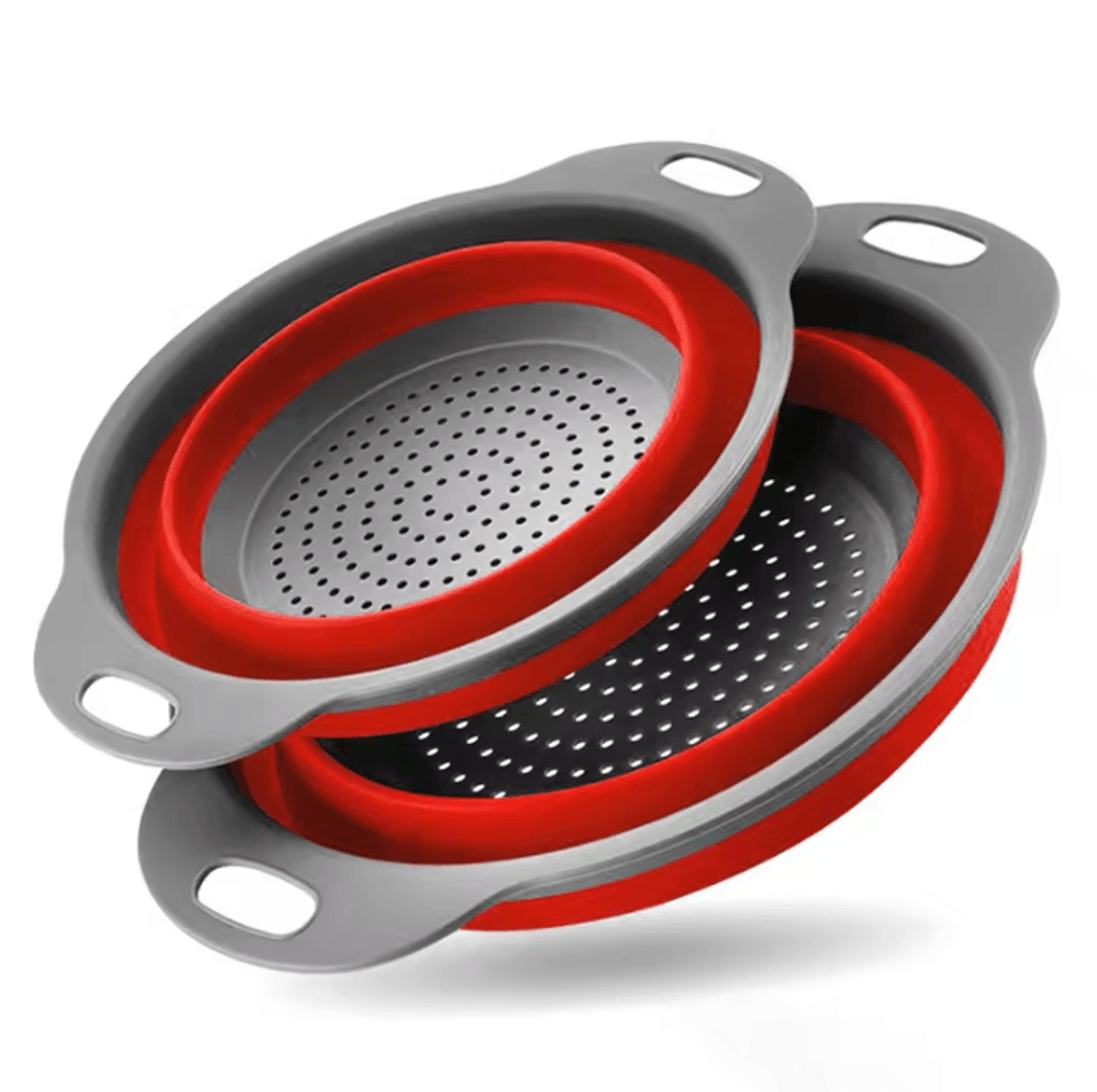 FlexDrain Collapsible Silicone Colander Basket 7