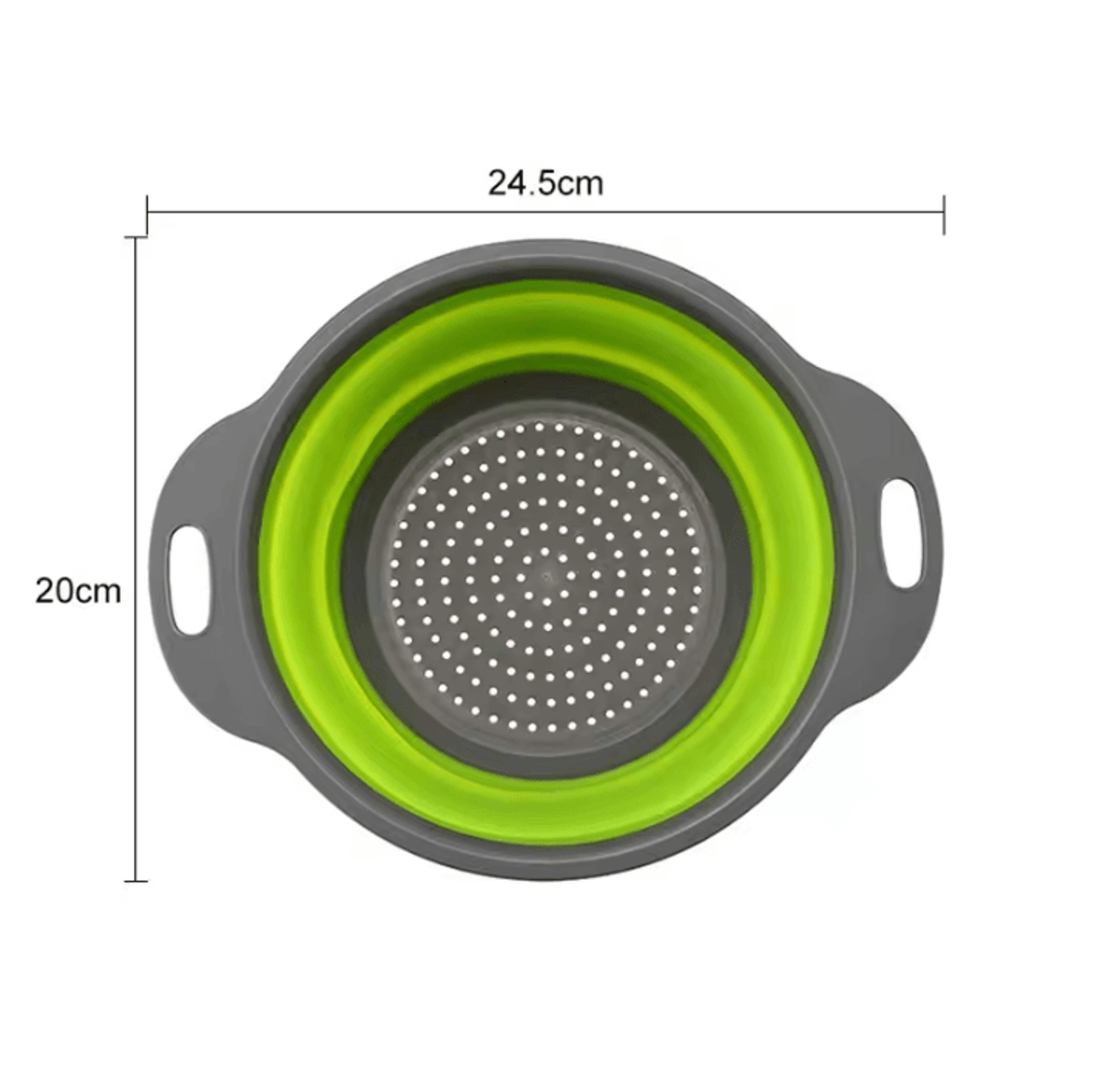 FlexDrain Collapsible Silicone Colander Basket 8