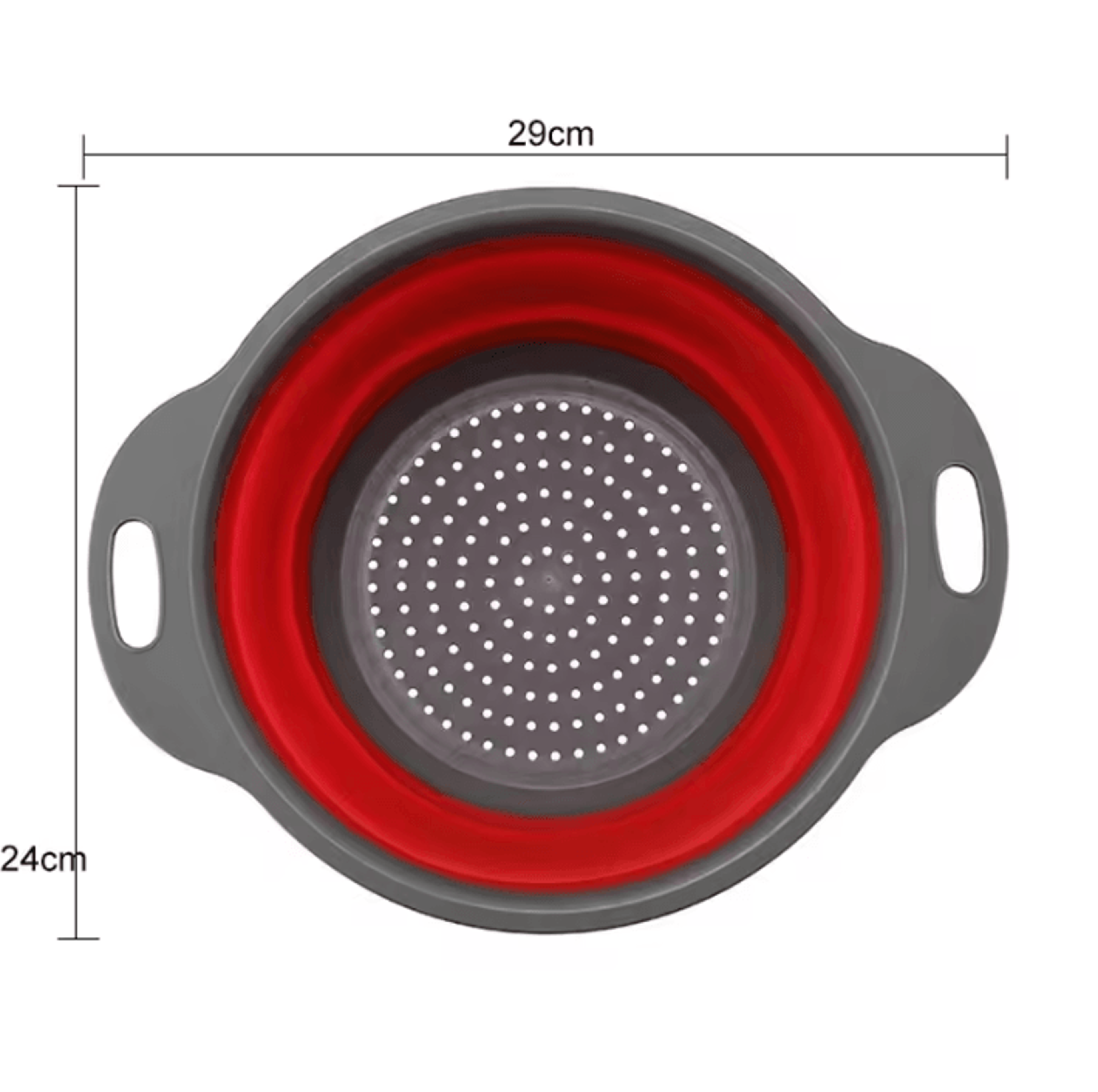 FlexDrain Collapsible Silicone Colander Basket 13
