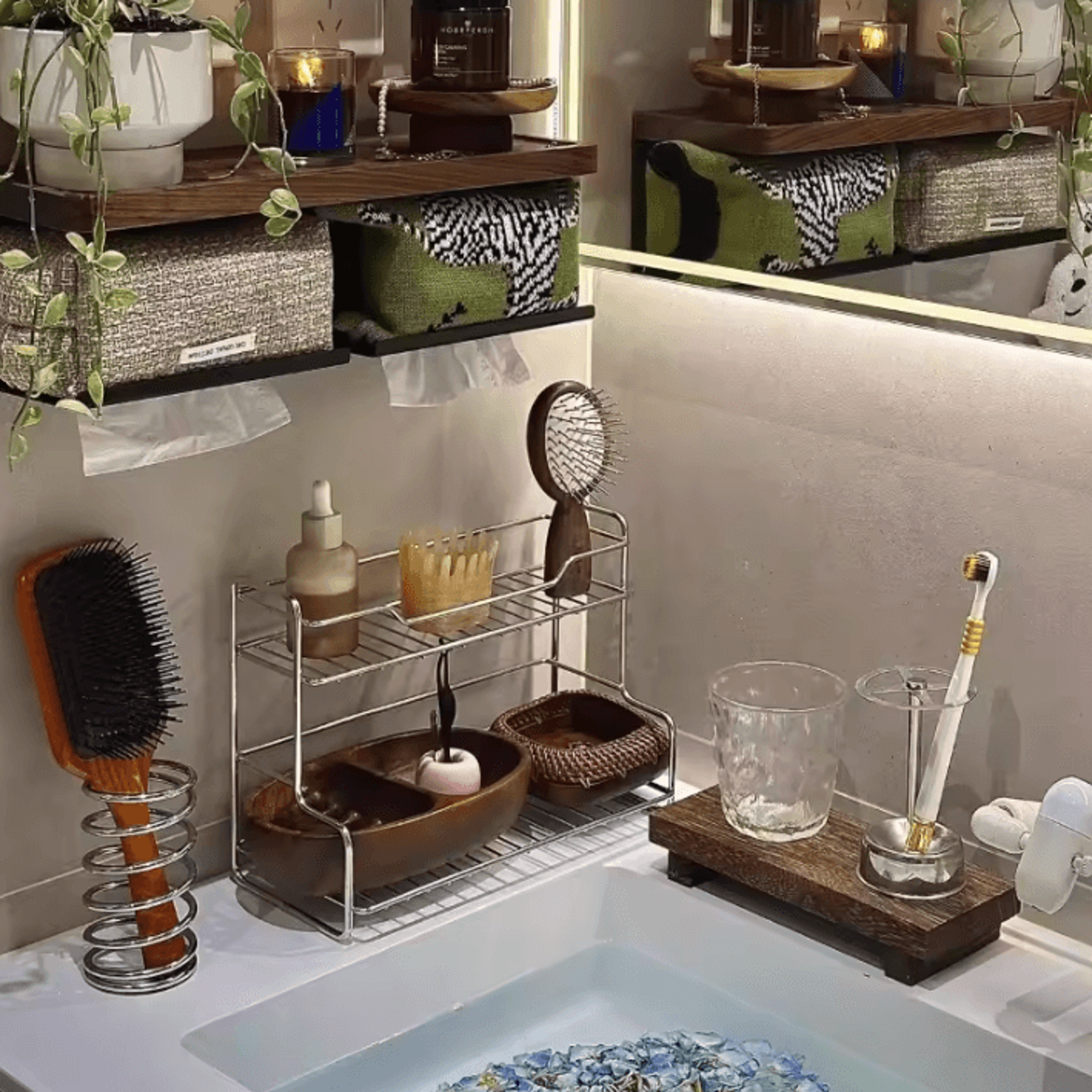 PureTier DoubleLayer Bathroom Countertop Organizer 2