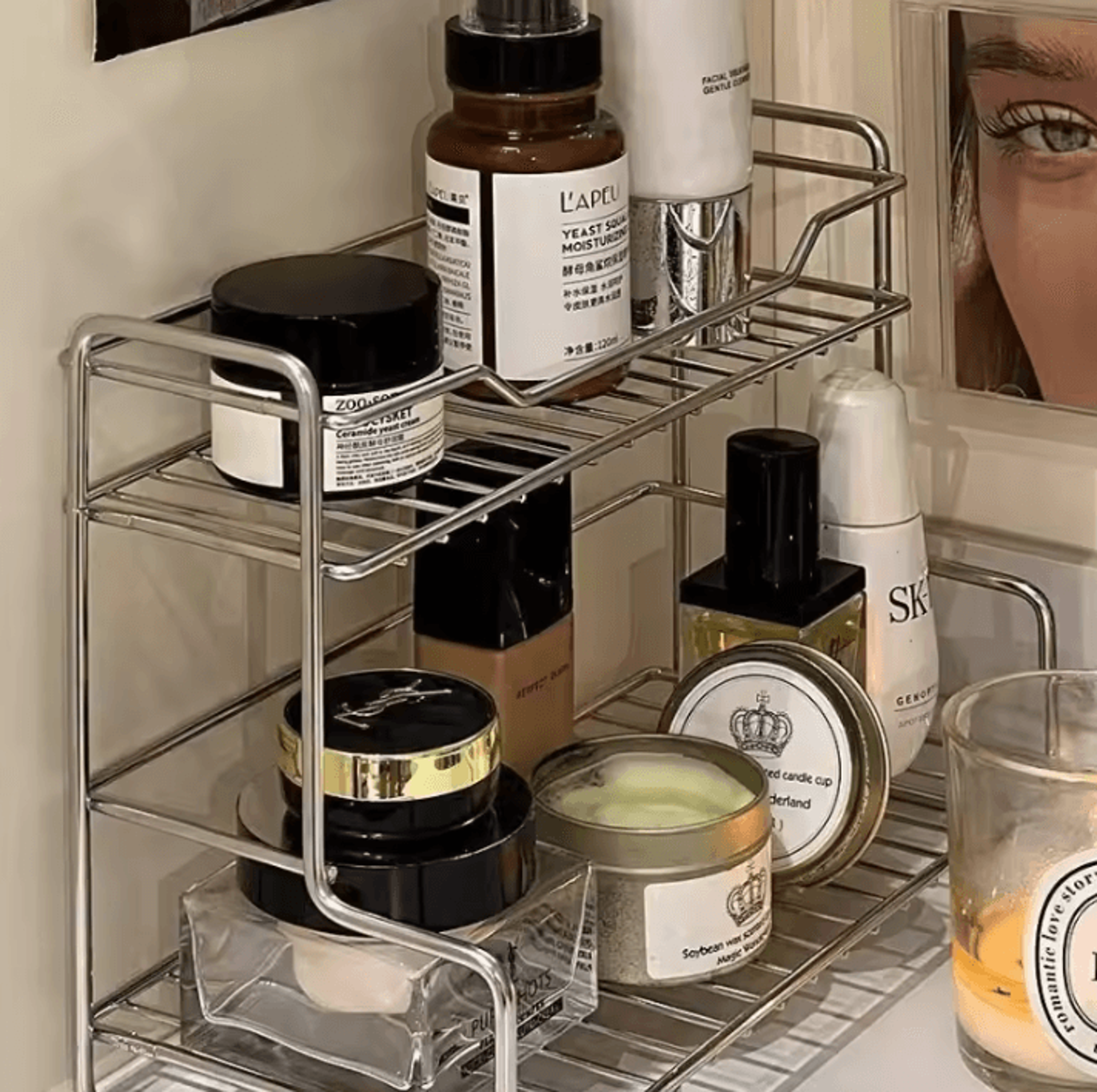 PureTier DoubleLayer Bathroom Countertop Organizer 3