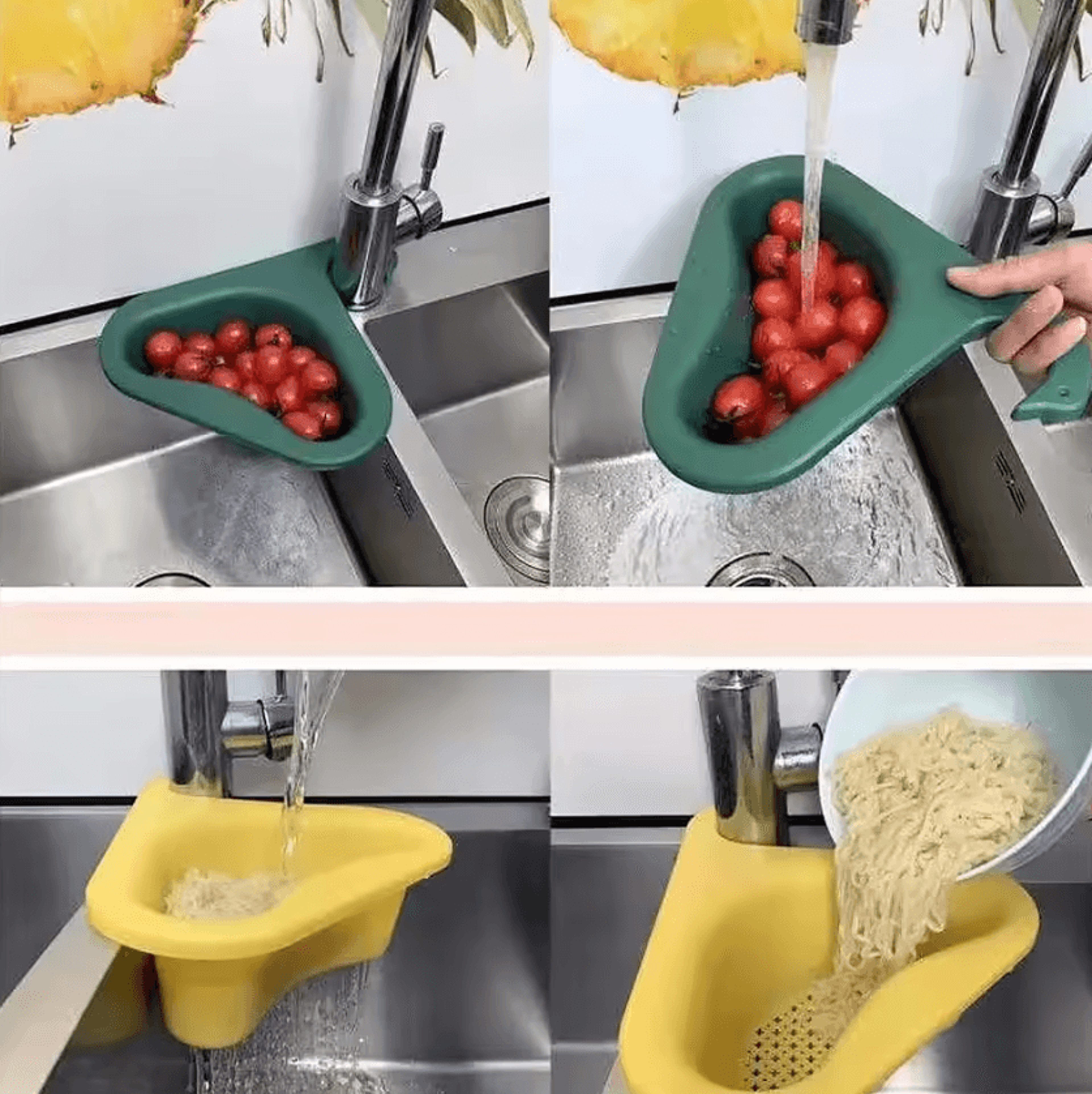 SwanDrain Corner Sink Strainer Basket 1