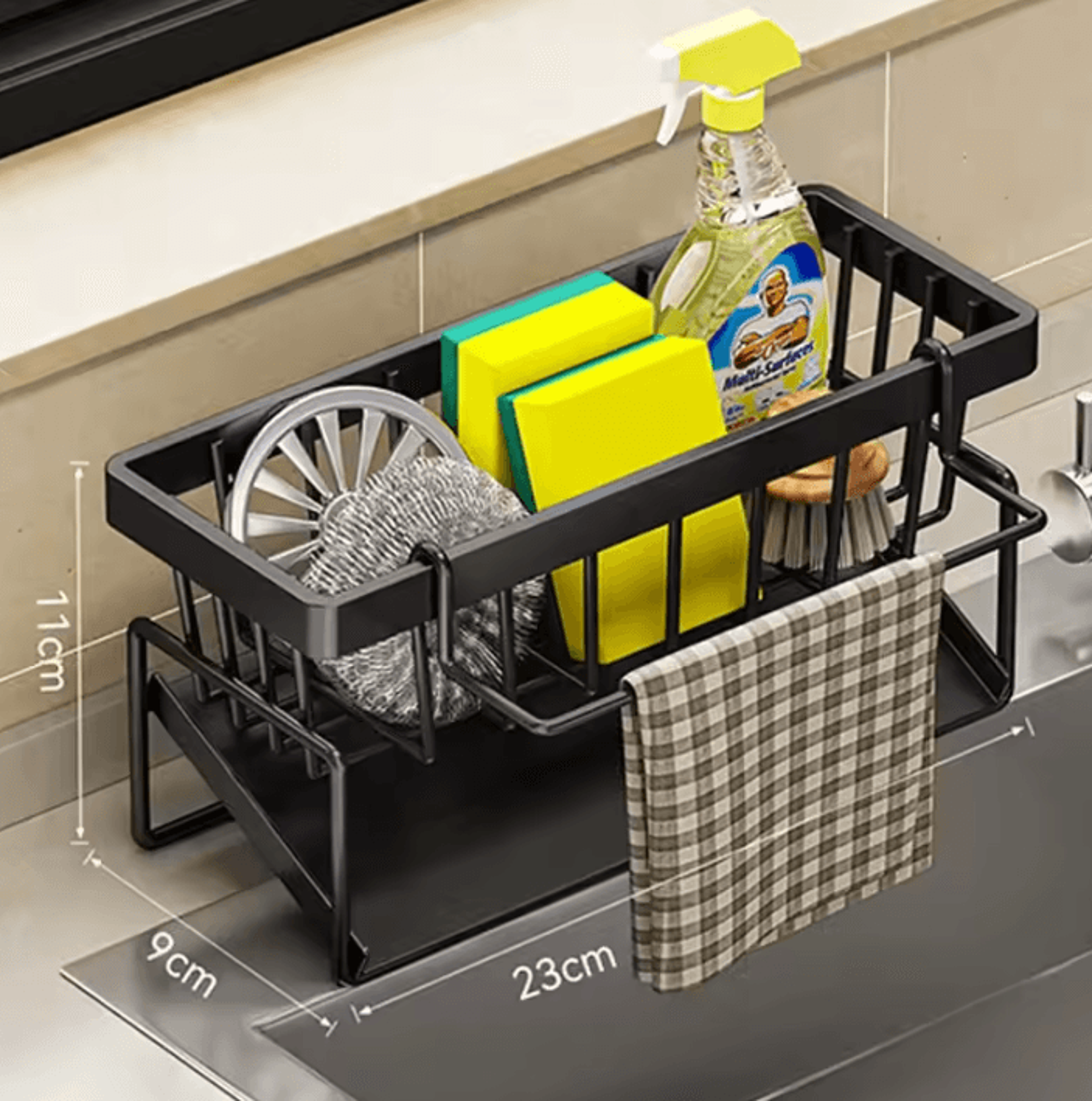SteelFlow Sink Organizer Drain Rack 0