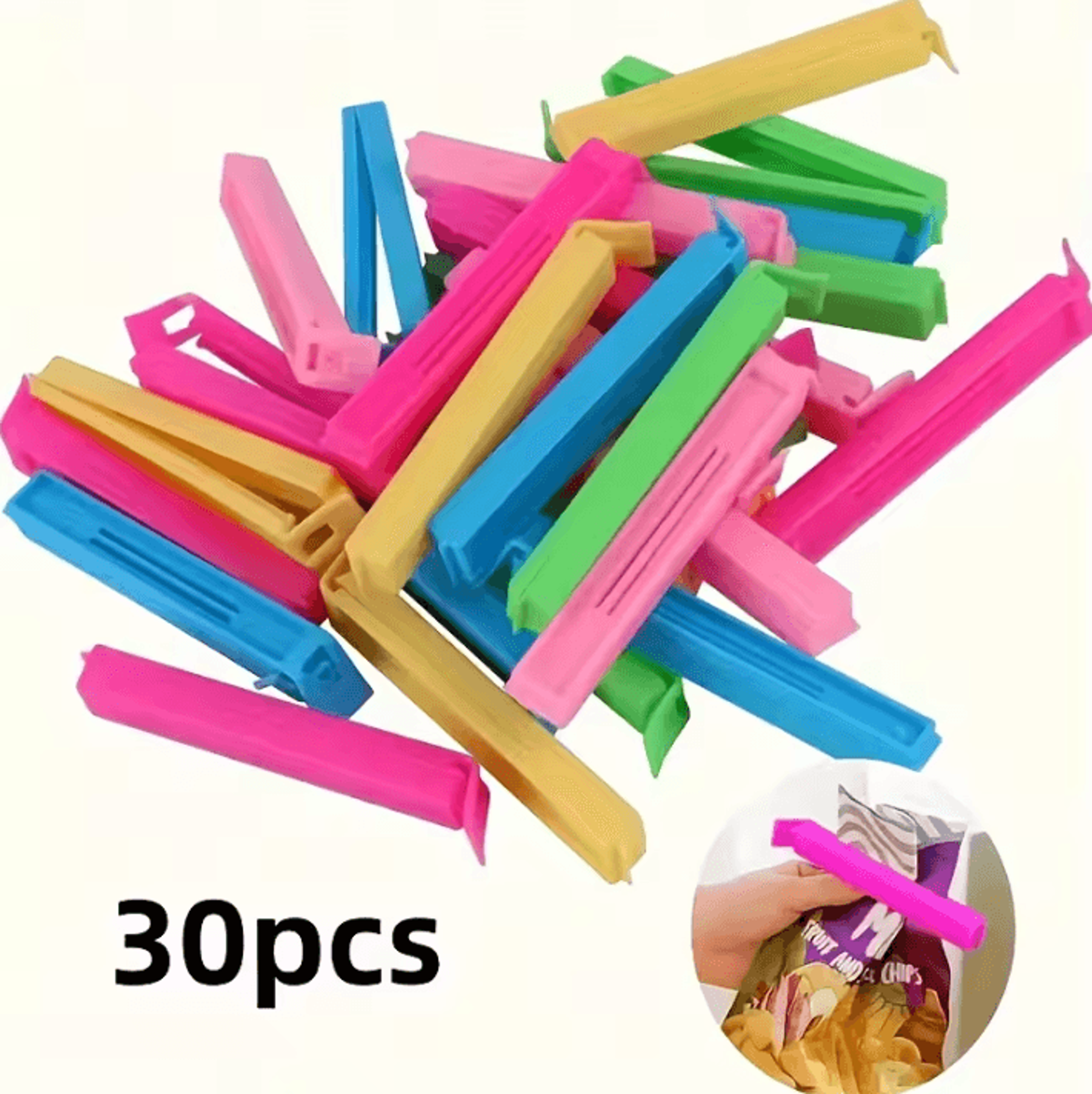 FreshSeal Reusable Food Bag Sealing Clips Set 6