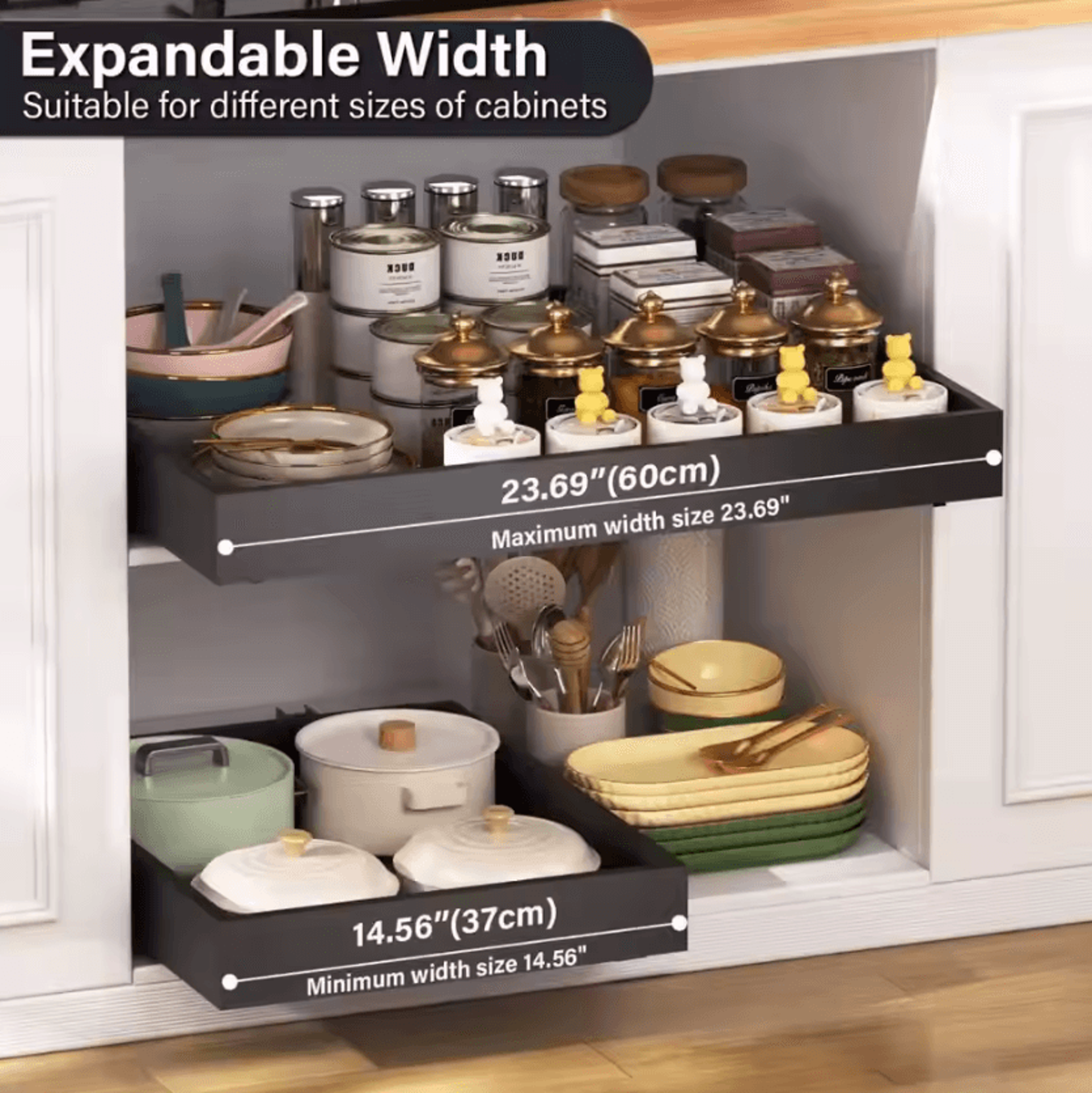 GlideSpace Expandable PullOut Cabinet Organizer 3