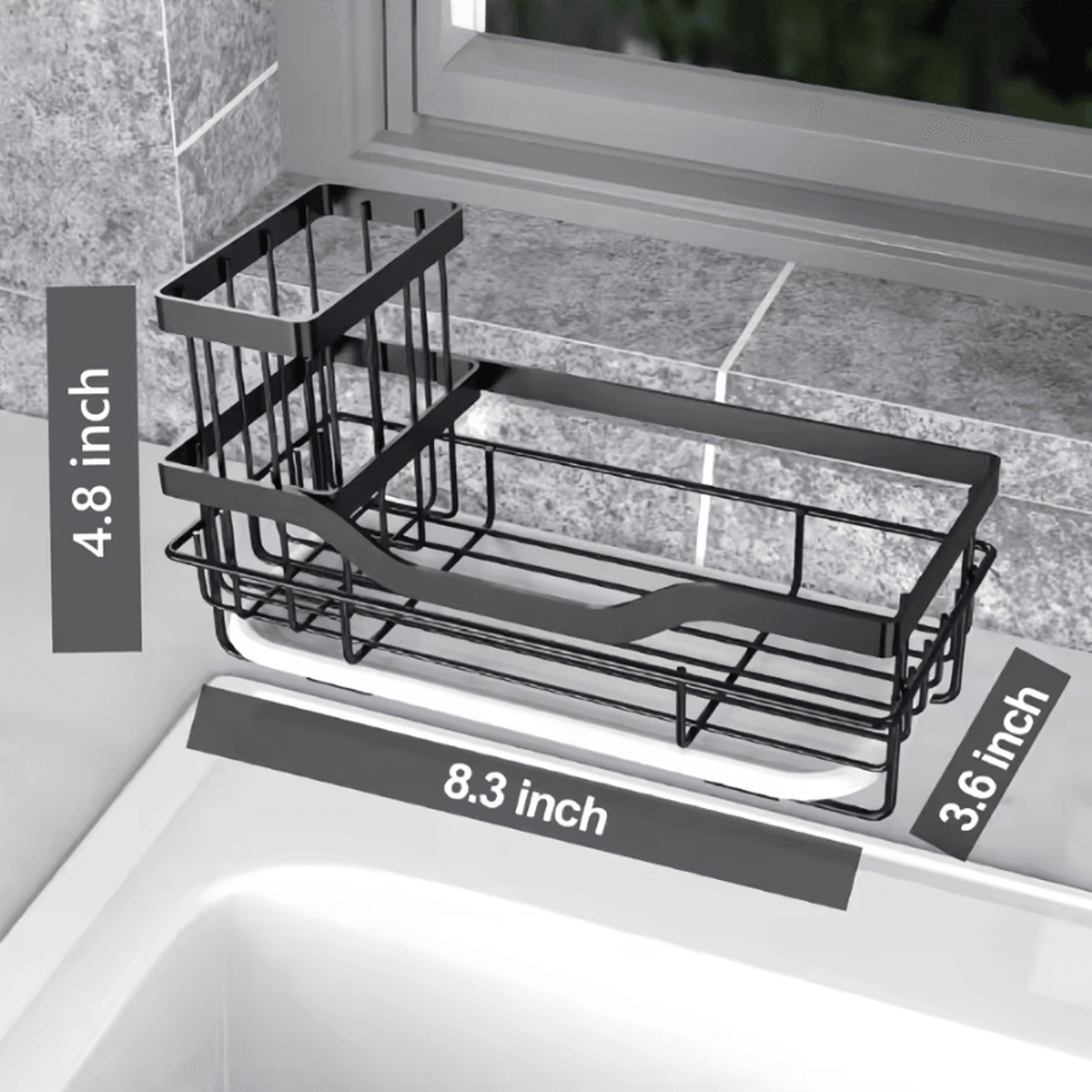 Stainless Steel Cleaning Tool Holder  Drain Rack Organizer 4