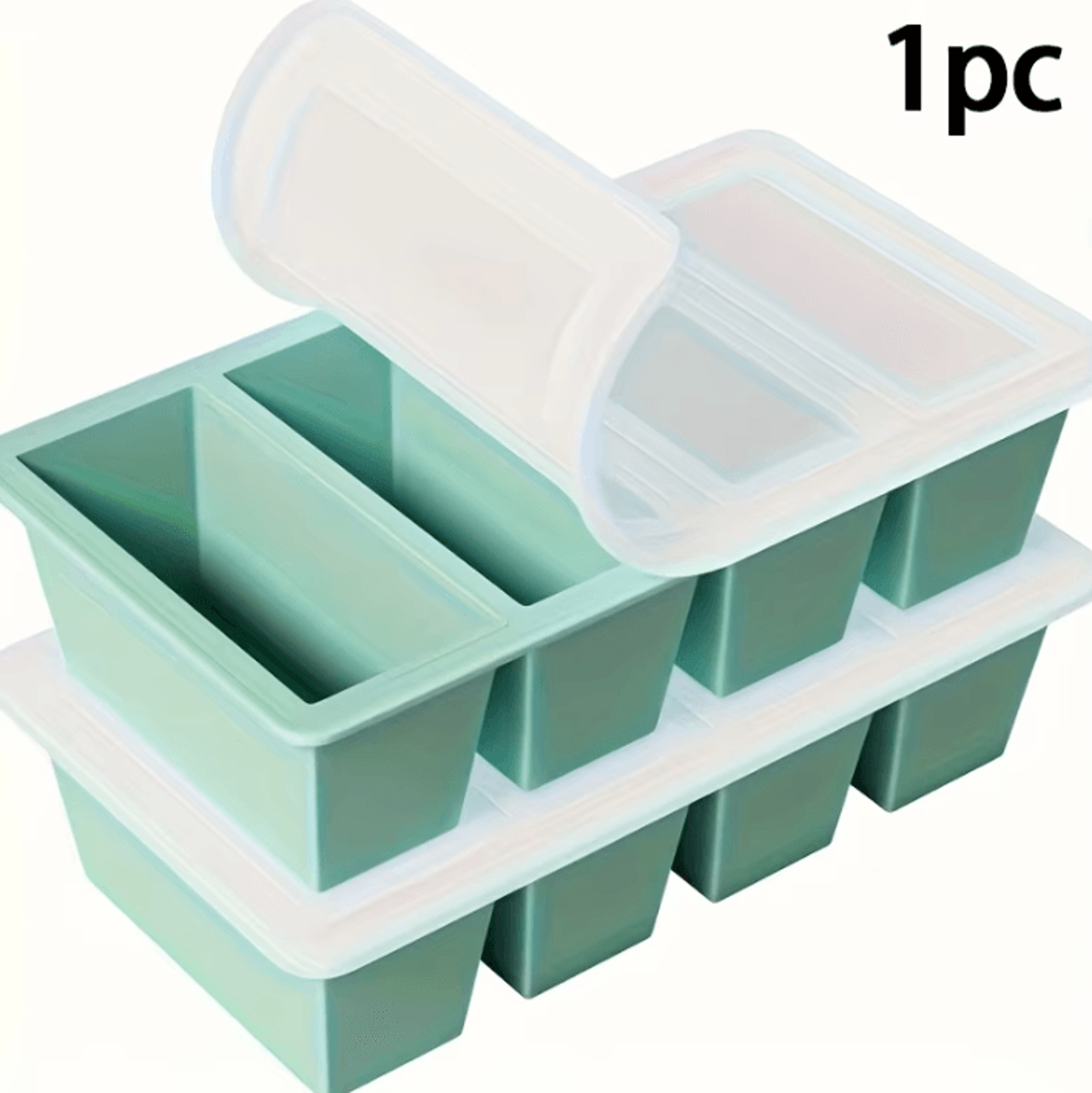 Silicone Freezer Tray With Lid For Soup Broth  Sauce Storage 1