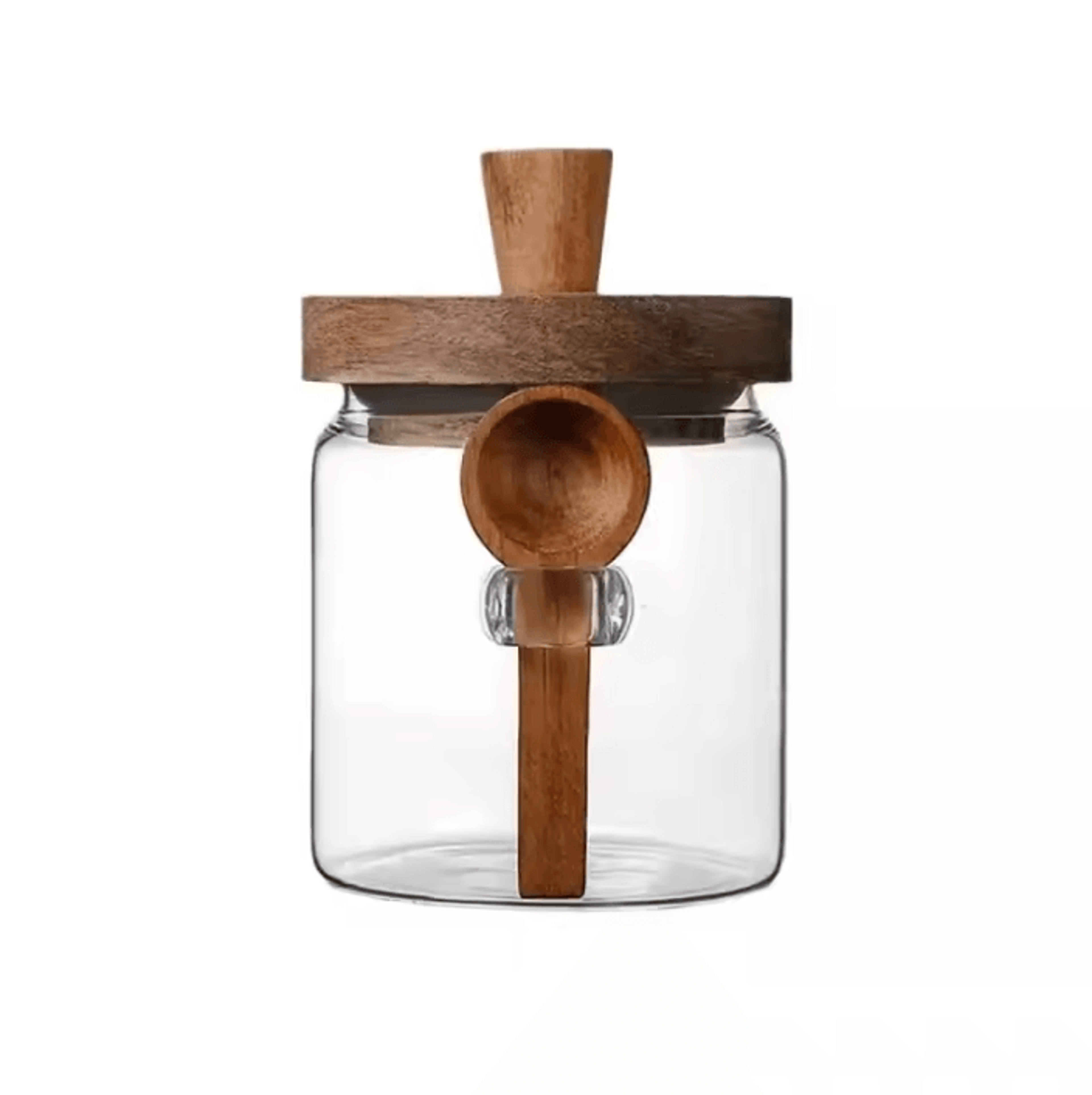 Glass Airtight Storage Jar With Spoon For Coffee Beans Grains  Spices 4