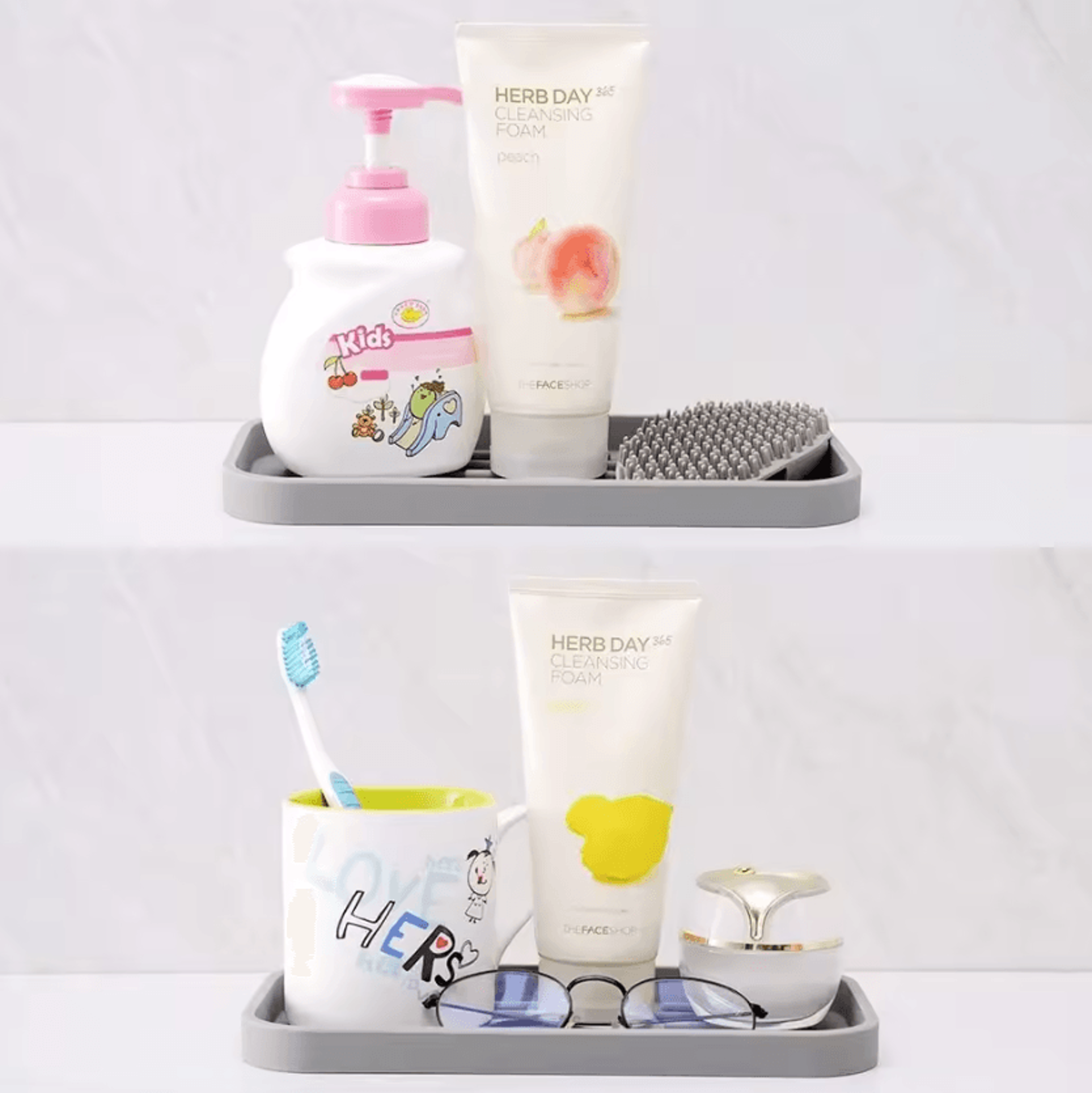 Flexible Silicone Sink Organizer Drain Tray 2