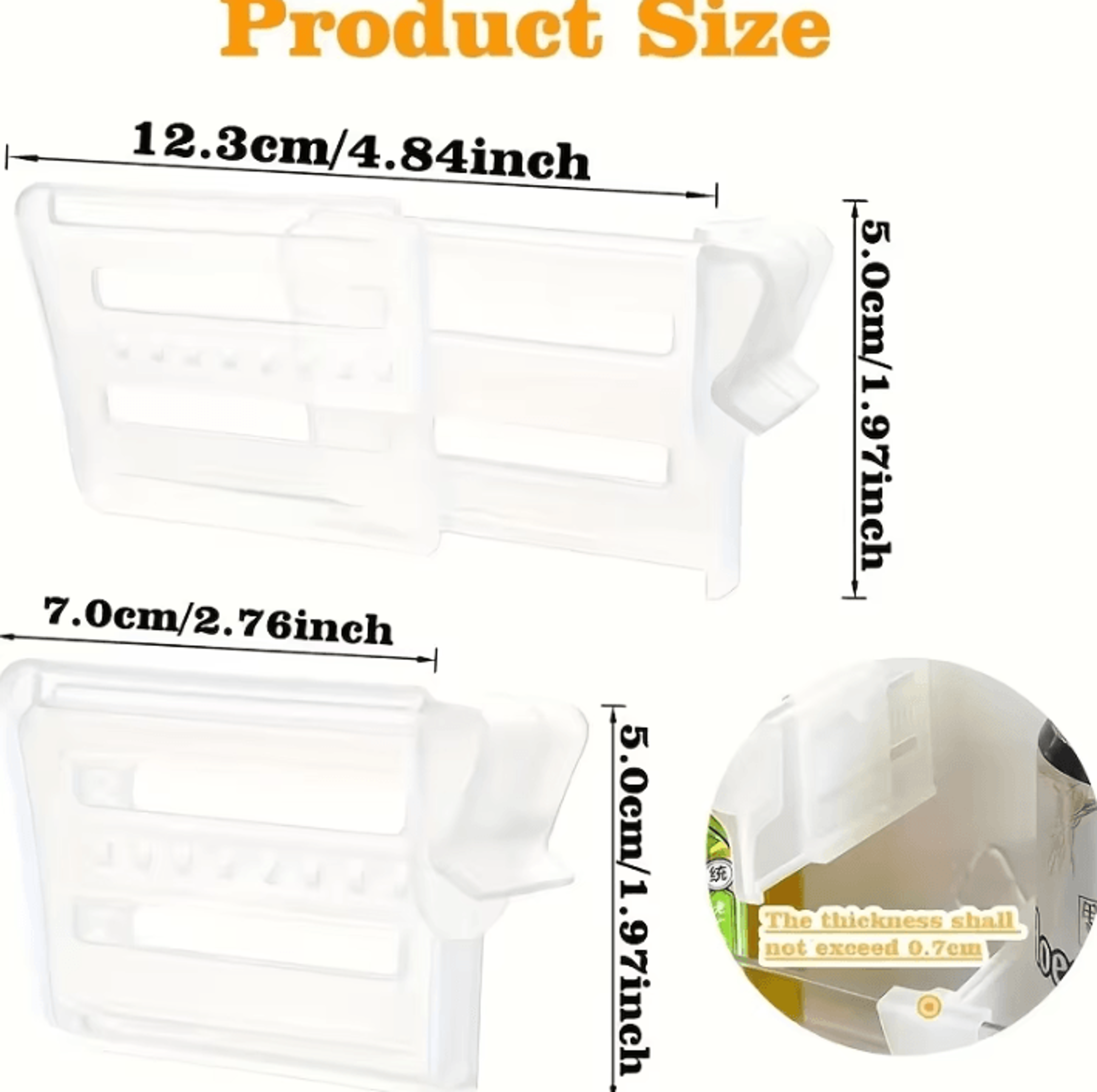 Adjustable Refrigerator Space Divider  Drink Organizer Set 1
