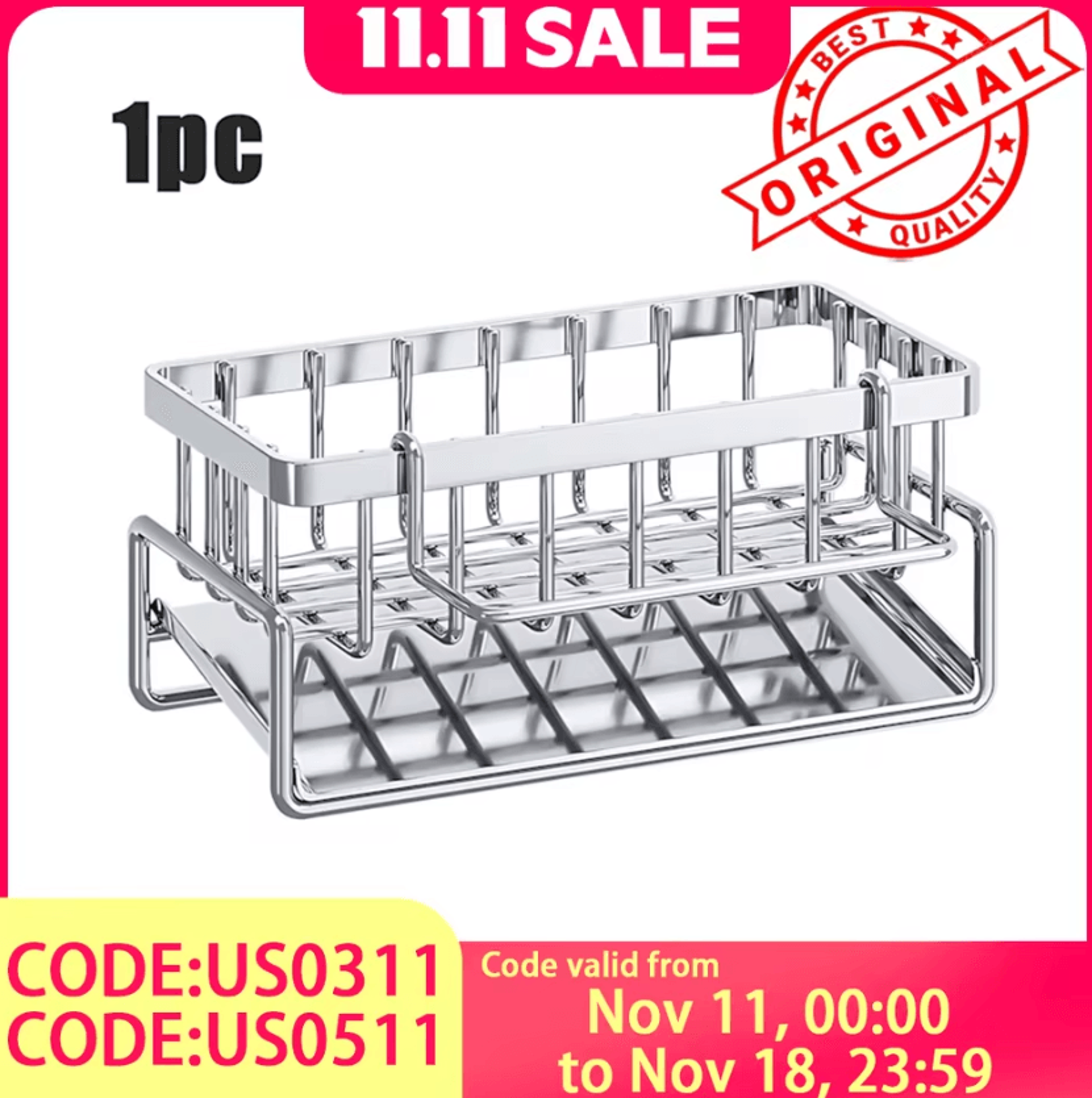 Stainless Steel OverSink Drying Rack Organizer 0