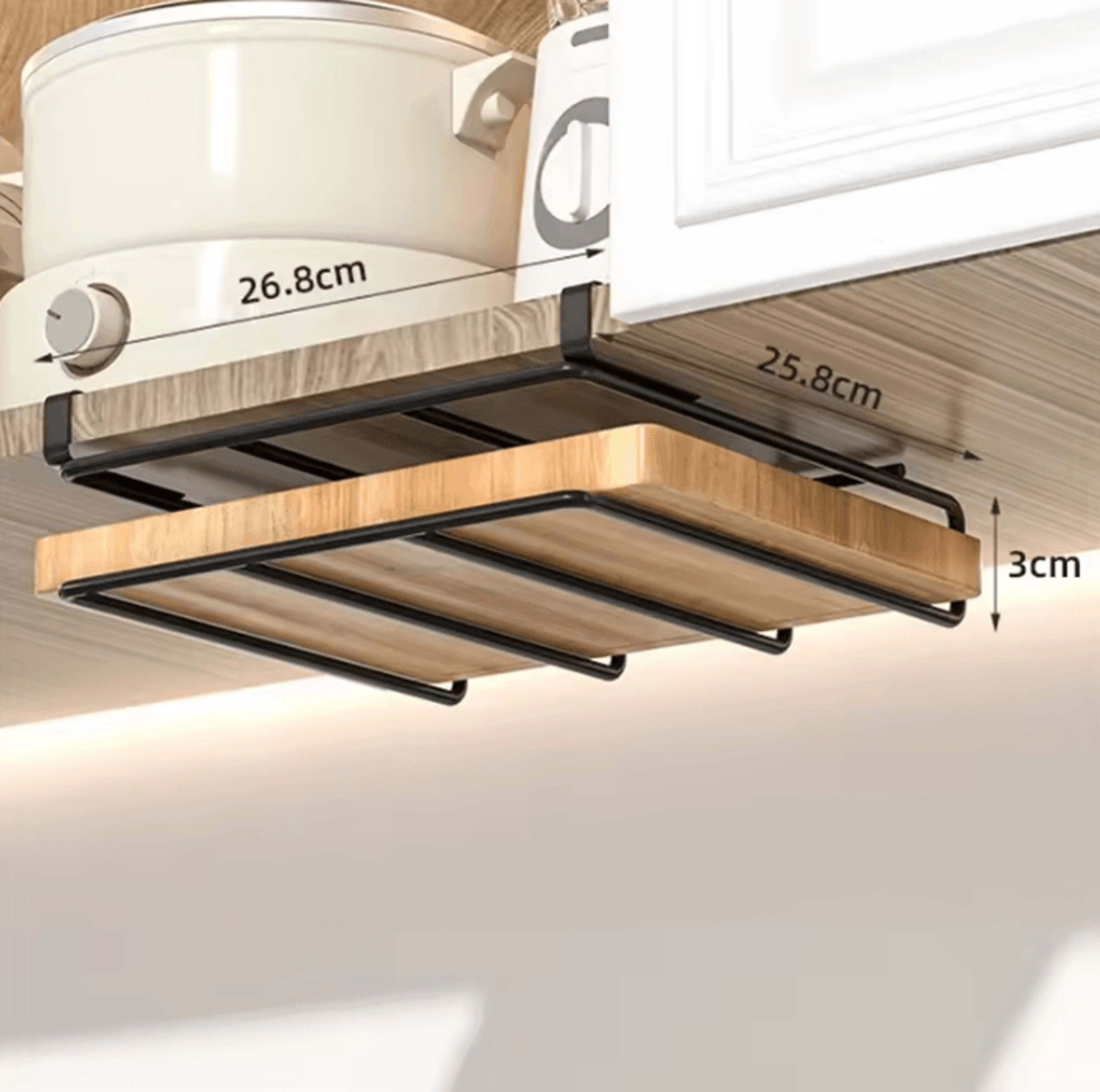 Stainless Steel Kitchen Hanging Organizer Rack With Hooks 5
