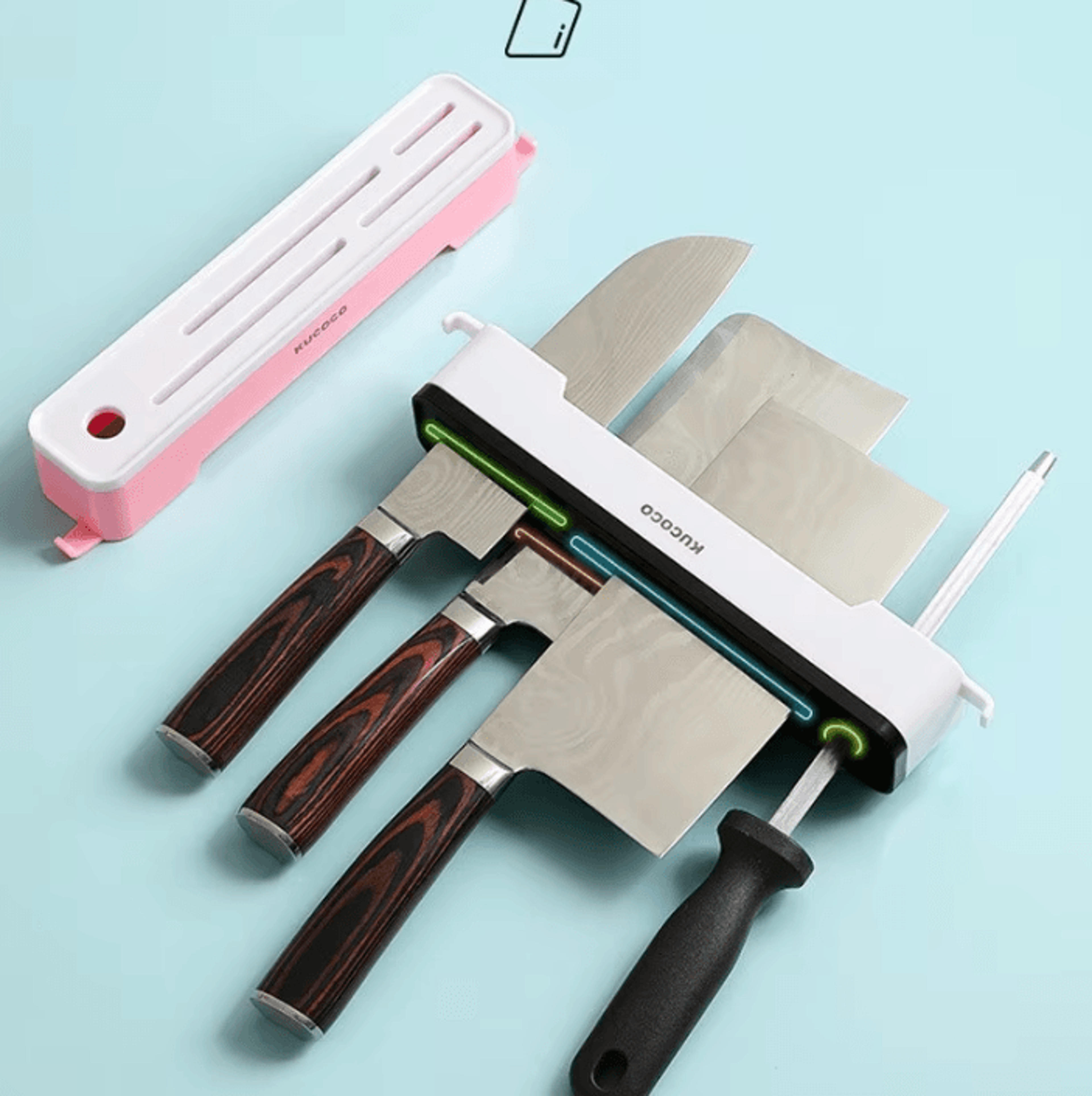 WallMounted Multifunctional Kitchen Knife Holder 2