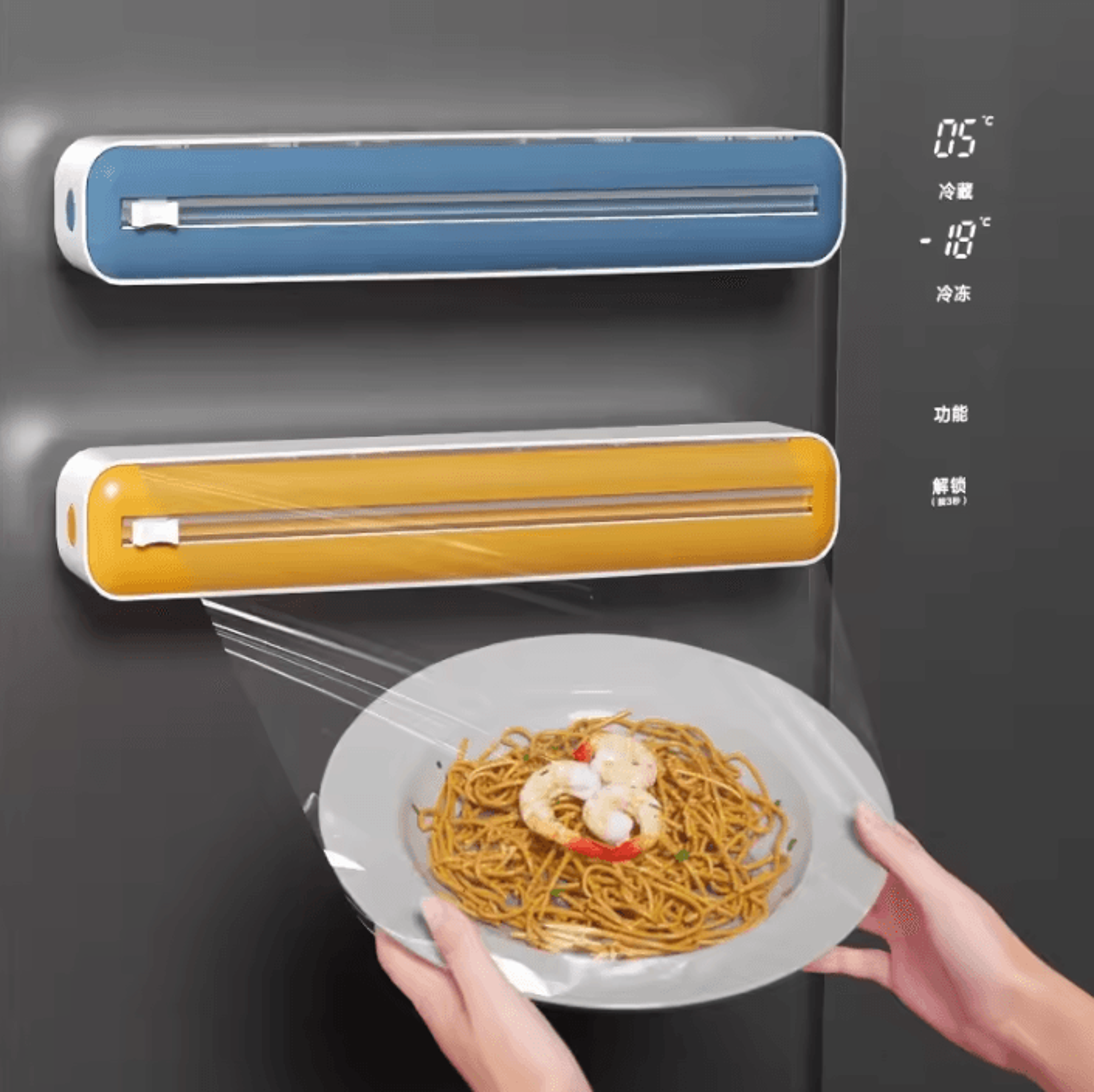 2in1 Plastic Wrap  Foil Dispenser With BuiltIn Cutter 0