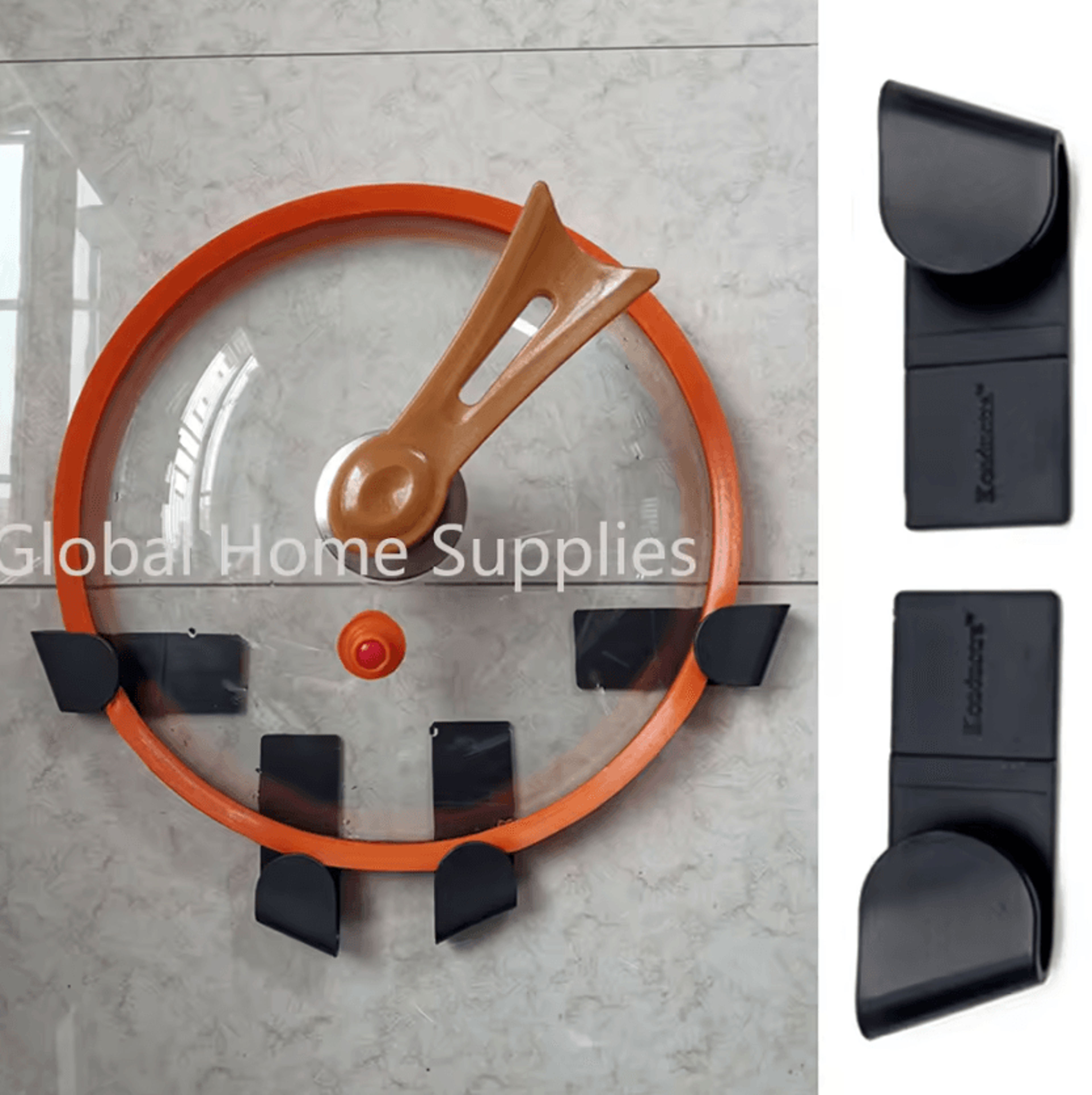SelfAdhesive WallMounted Pot Lid Organizer Set 1