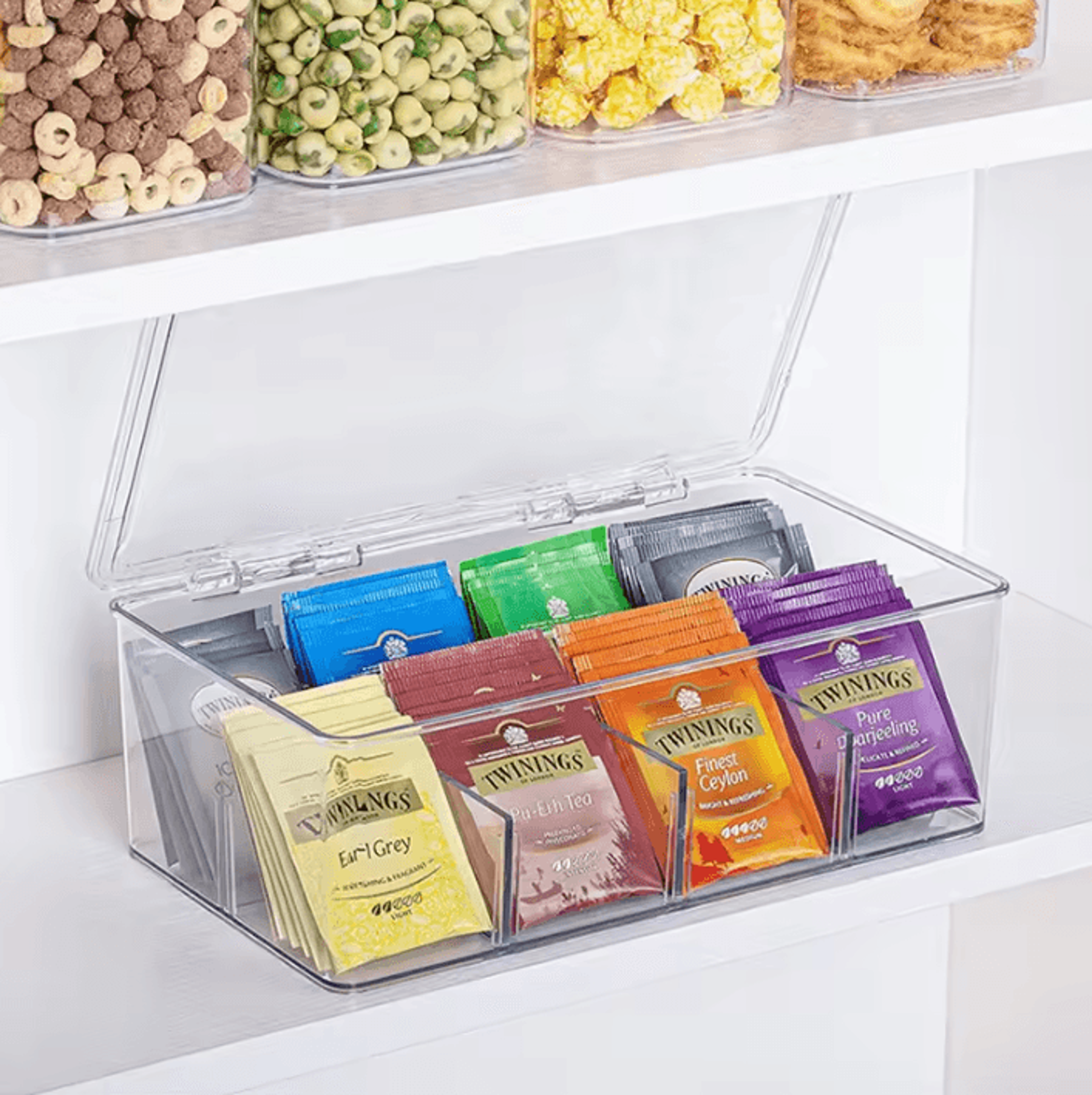 ClearView Acrylic Tea Bag Organizer Box 1