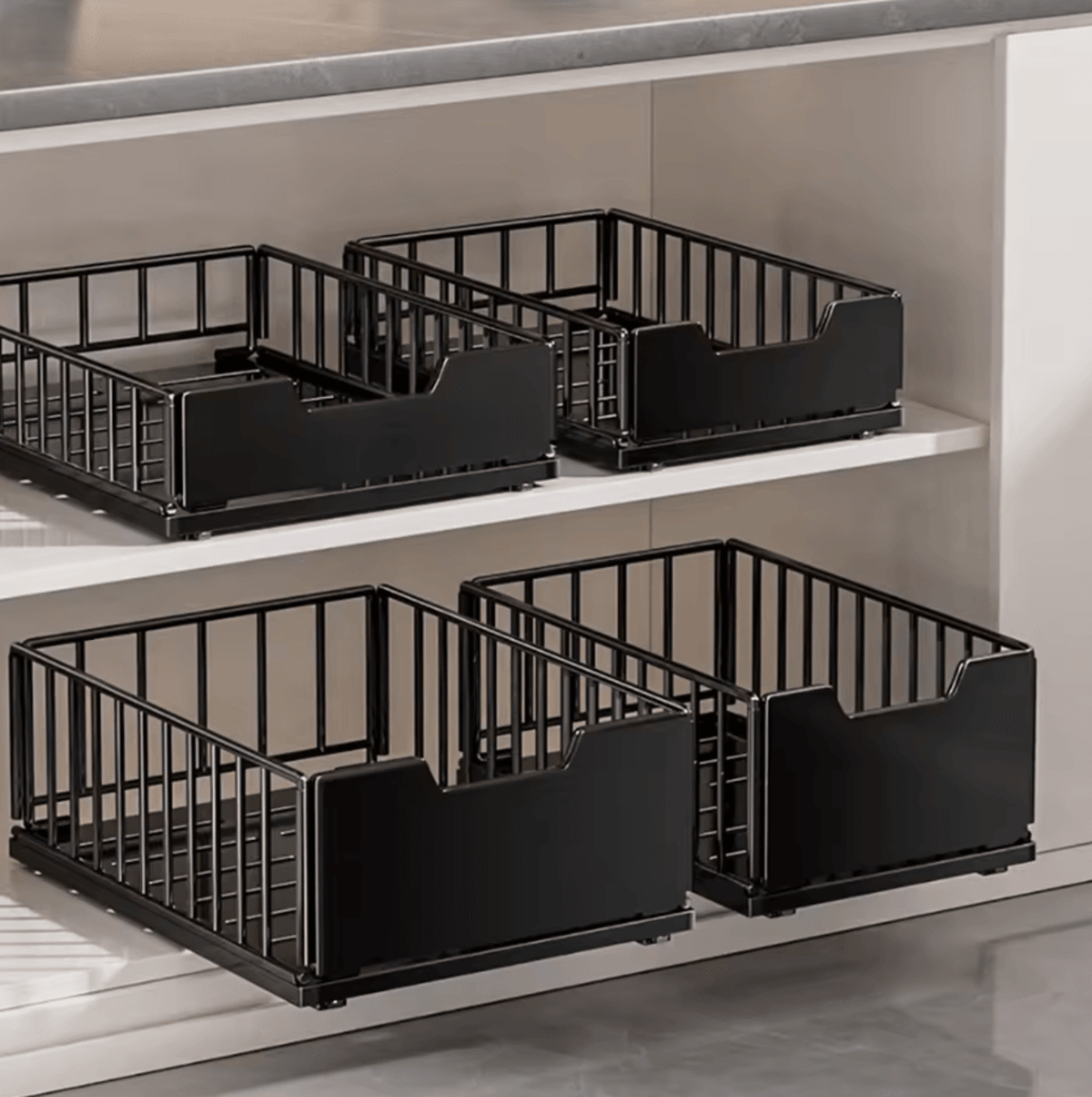 SlideMax PullOut Cabinet Organizer Rack 1