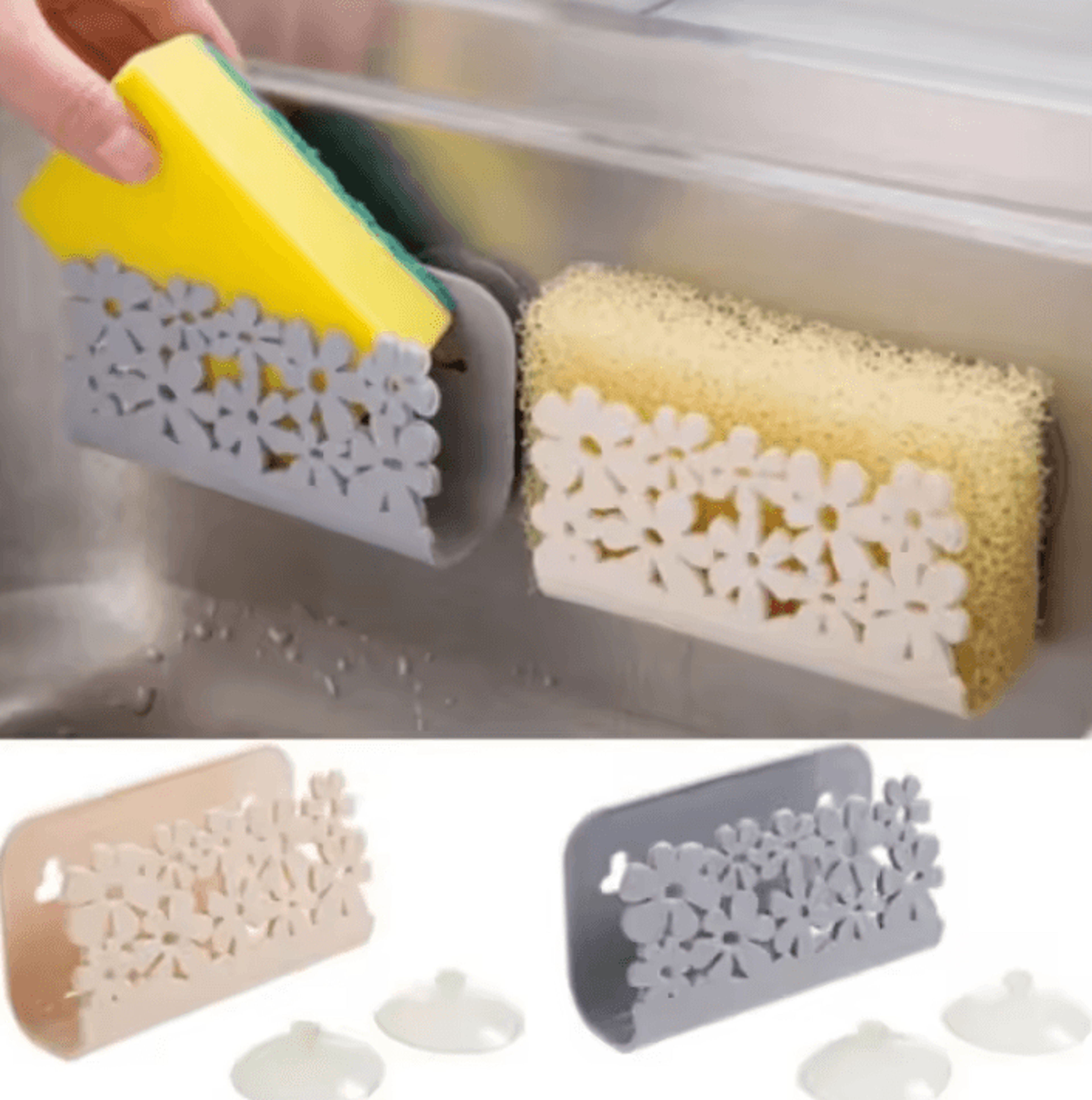 snaphold kitchen cloth & sponge organizer