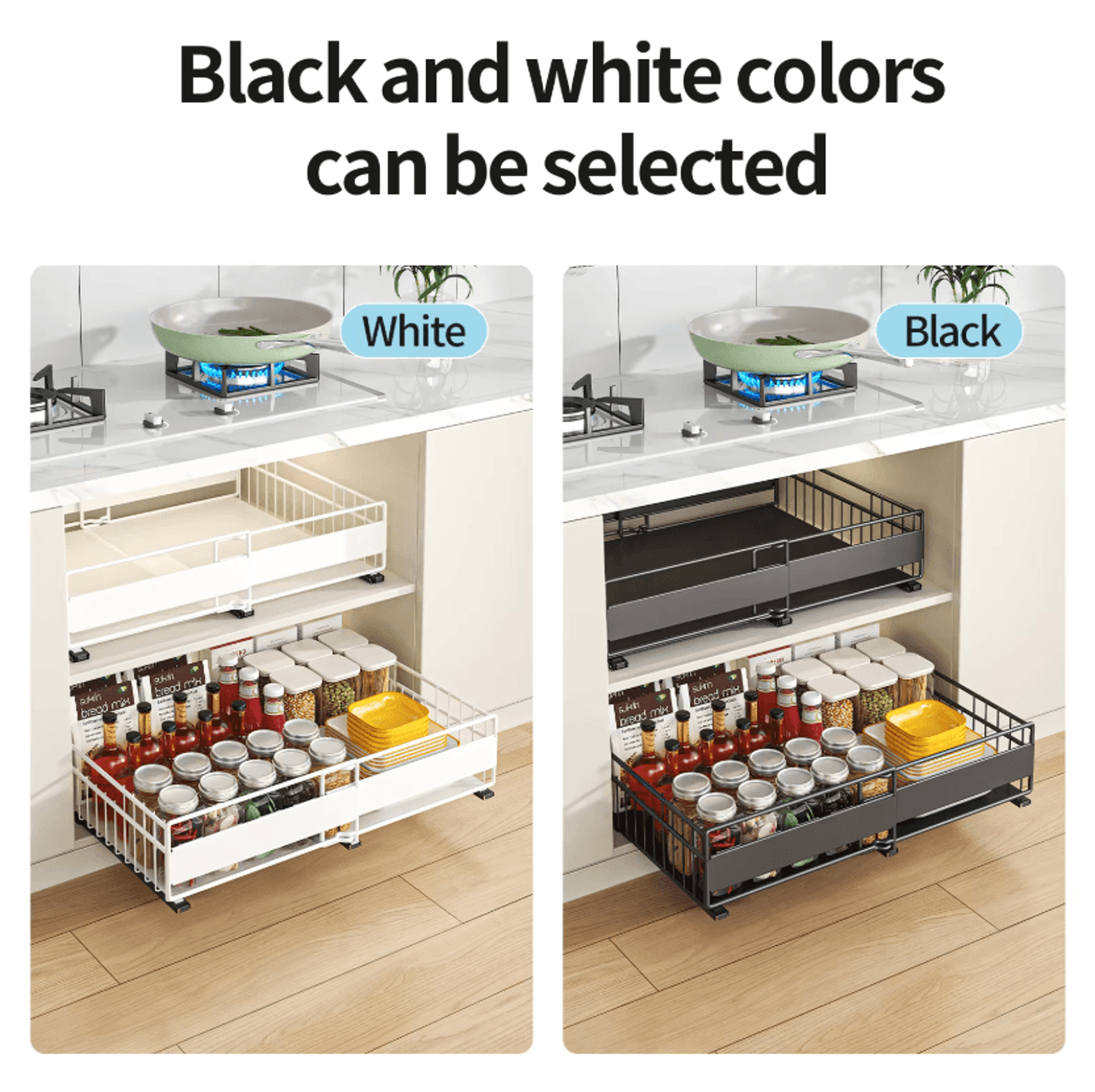 SlideFlex PullOut Cabinet Storage Rack 1