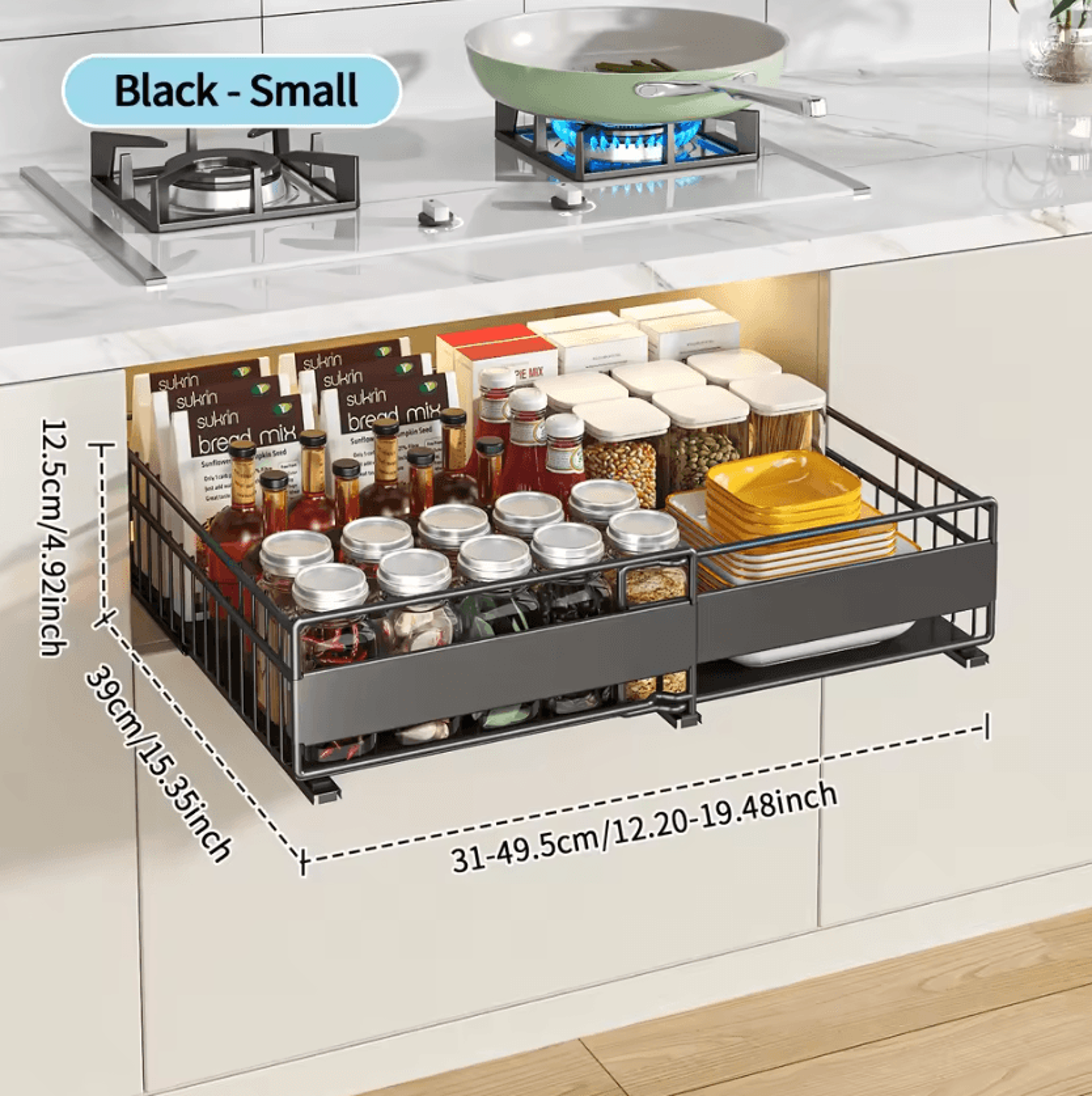 SlideFlex PullOut Cabinet Storage Rack 3