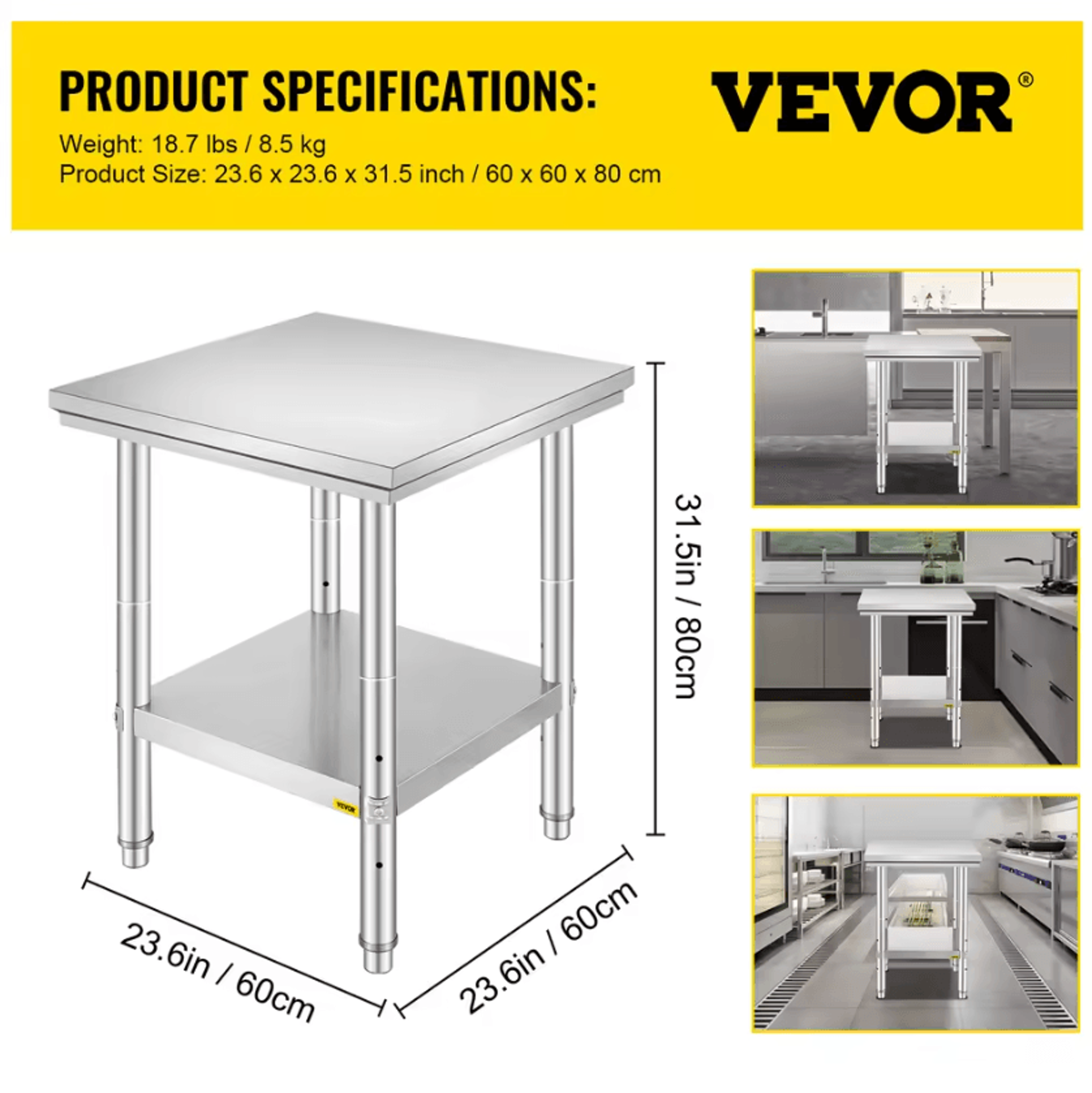ProPrep Stainless Steel Commercial Work Table 5