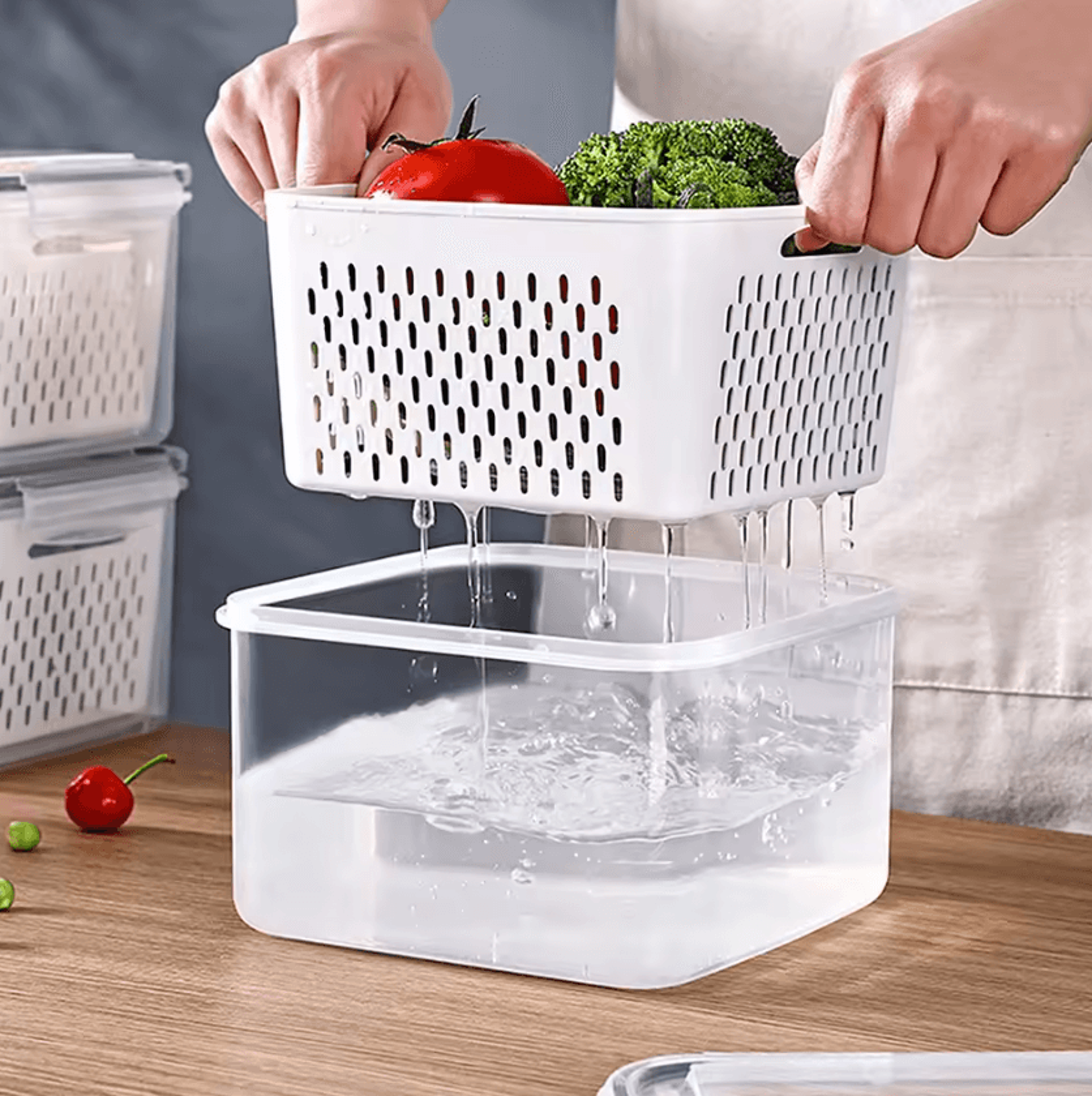FreshLock Produce Keeper  Airtight Fruit  Vegetable Storage Container 2
