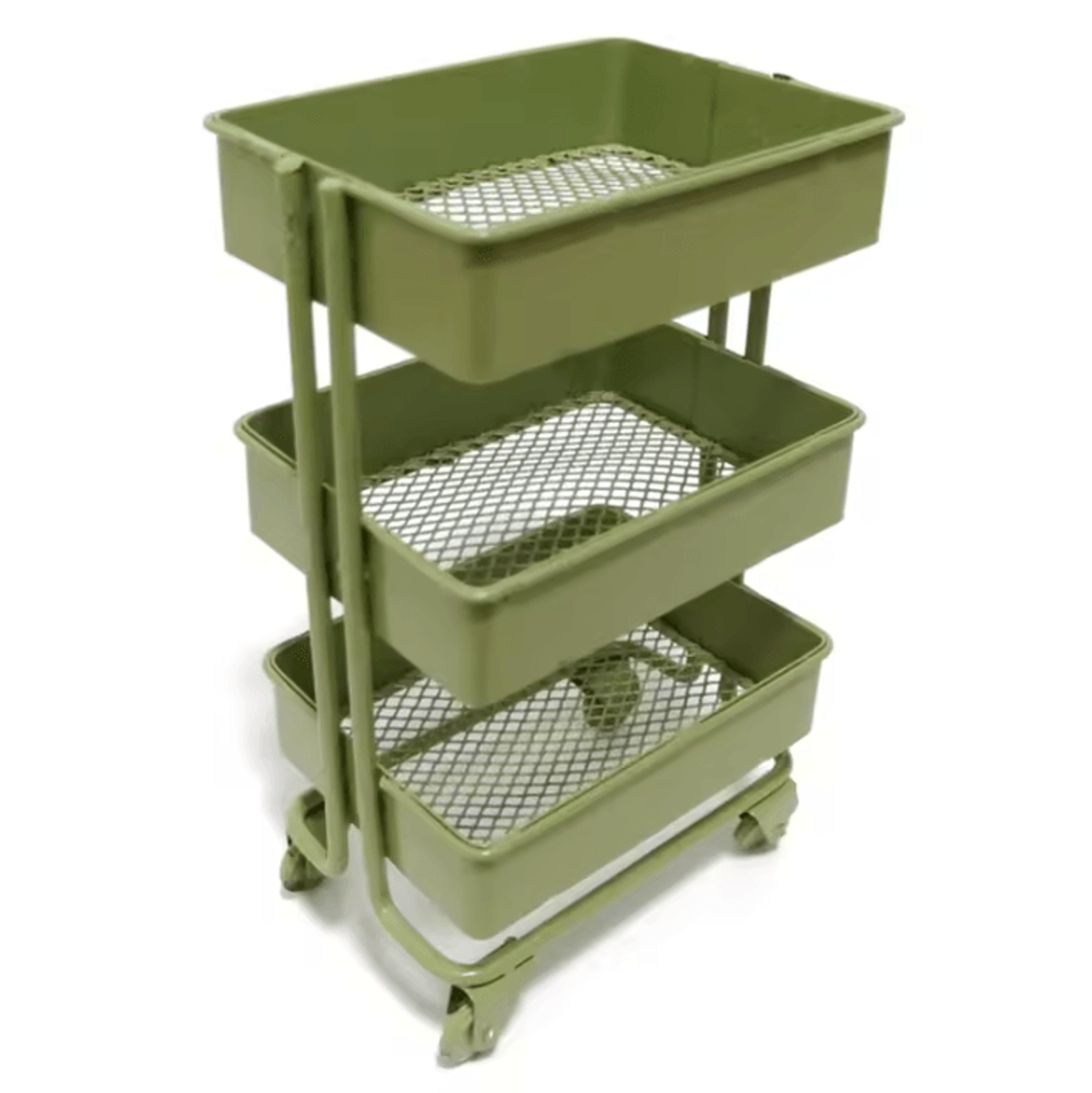 Mini Rolling Storage Cart  Dollhouse Display Shelf  Organizer 5