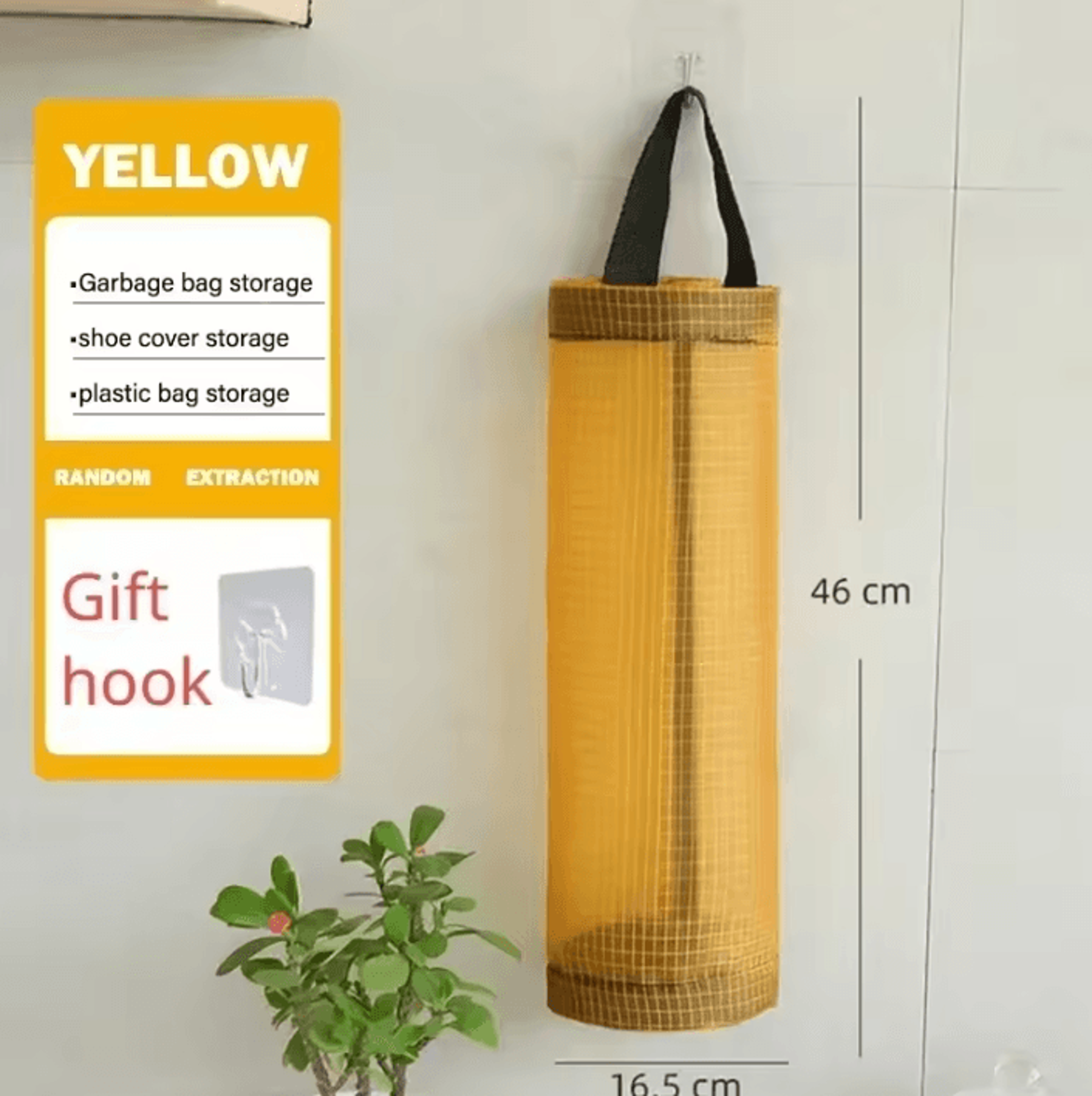 WallMount Grocery Bag Holder  Hanging Plastic Bag Storage Dispenser 5