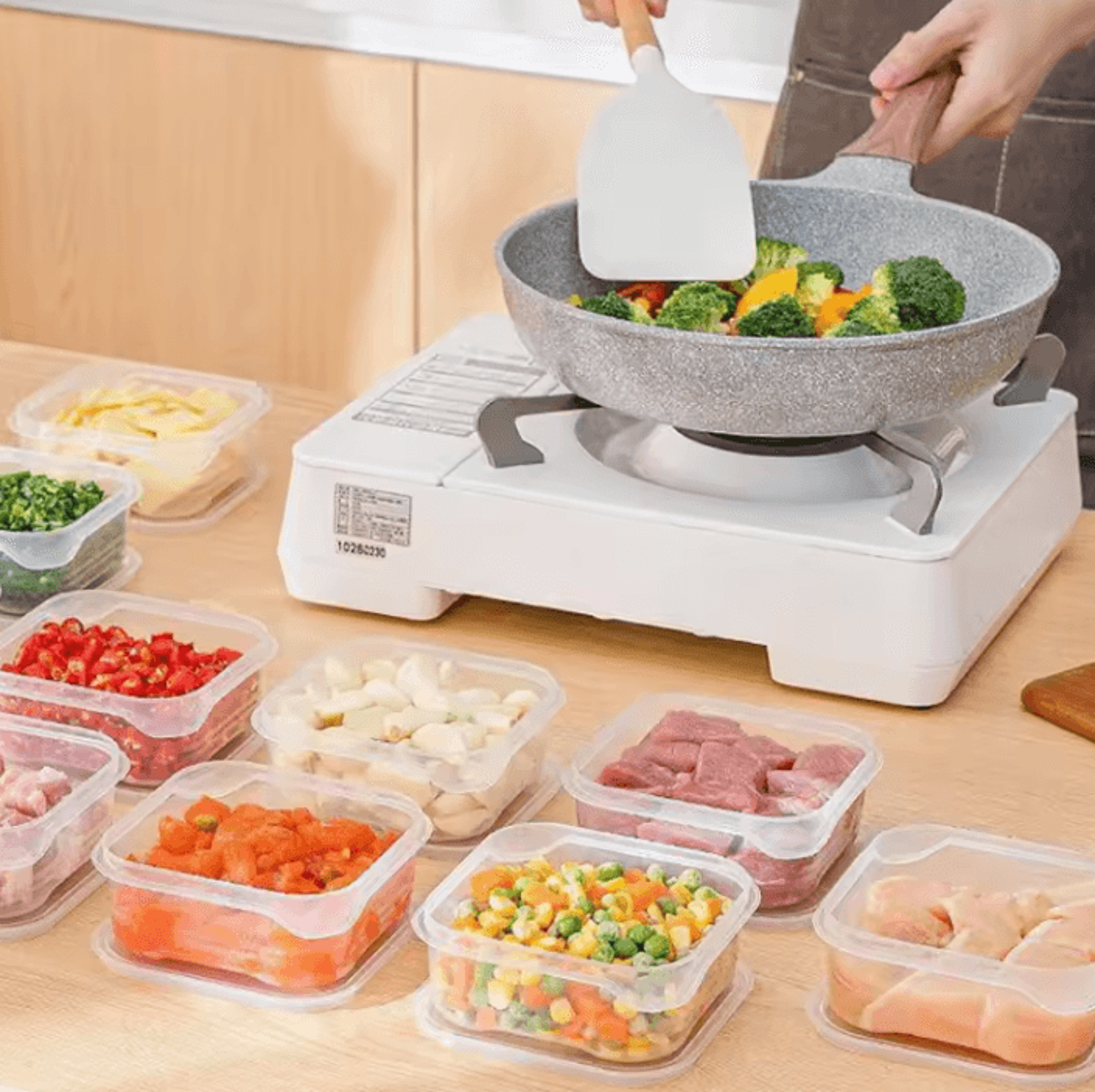 FreshKeep Freezer Storage Containers  Sealed Food Portion Boxes 6