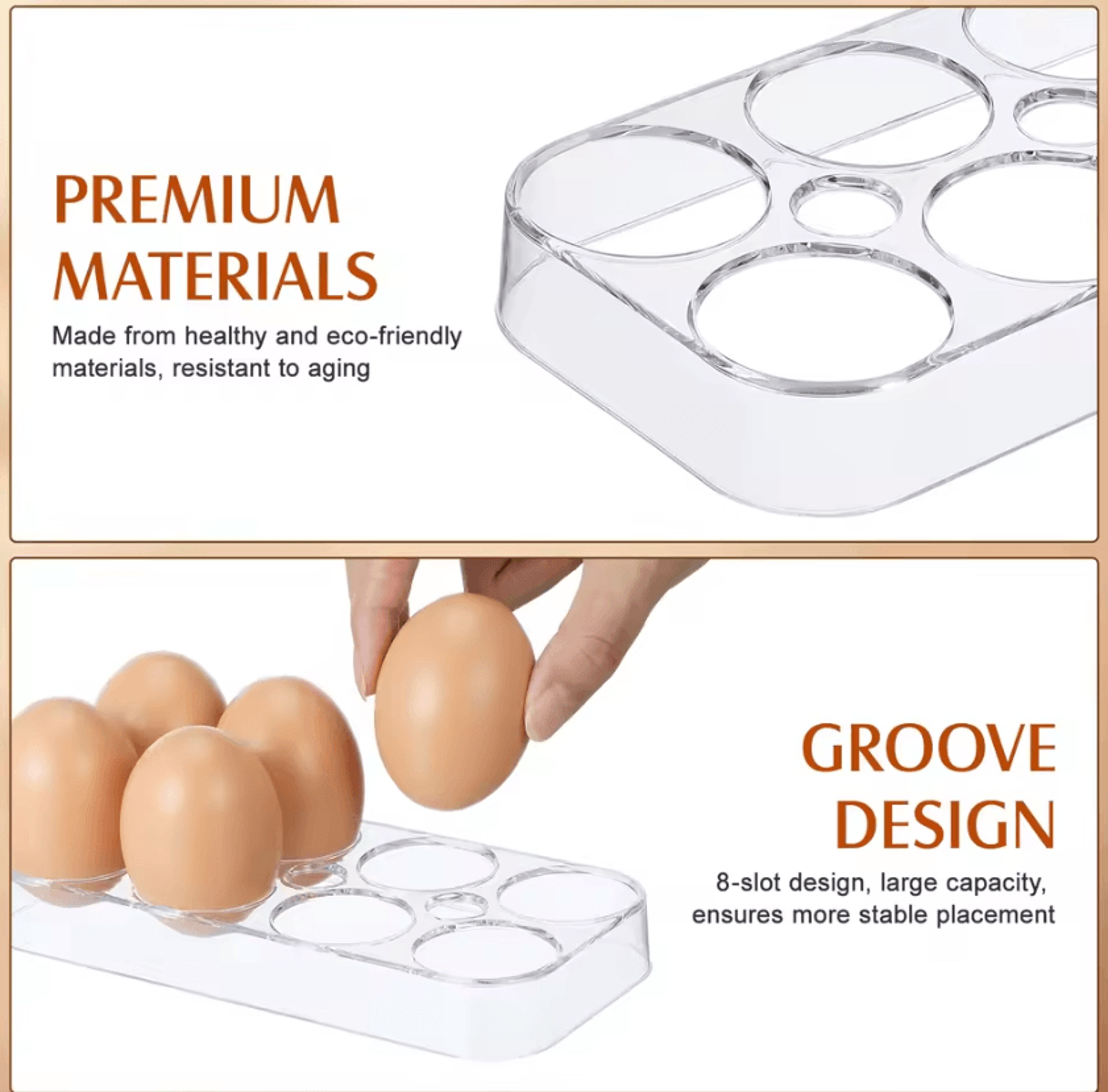 Refrigerator Egg Storage Box  Stackable Egg Holder Tray 1