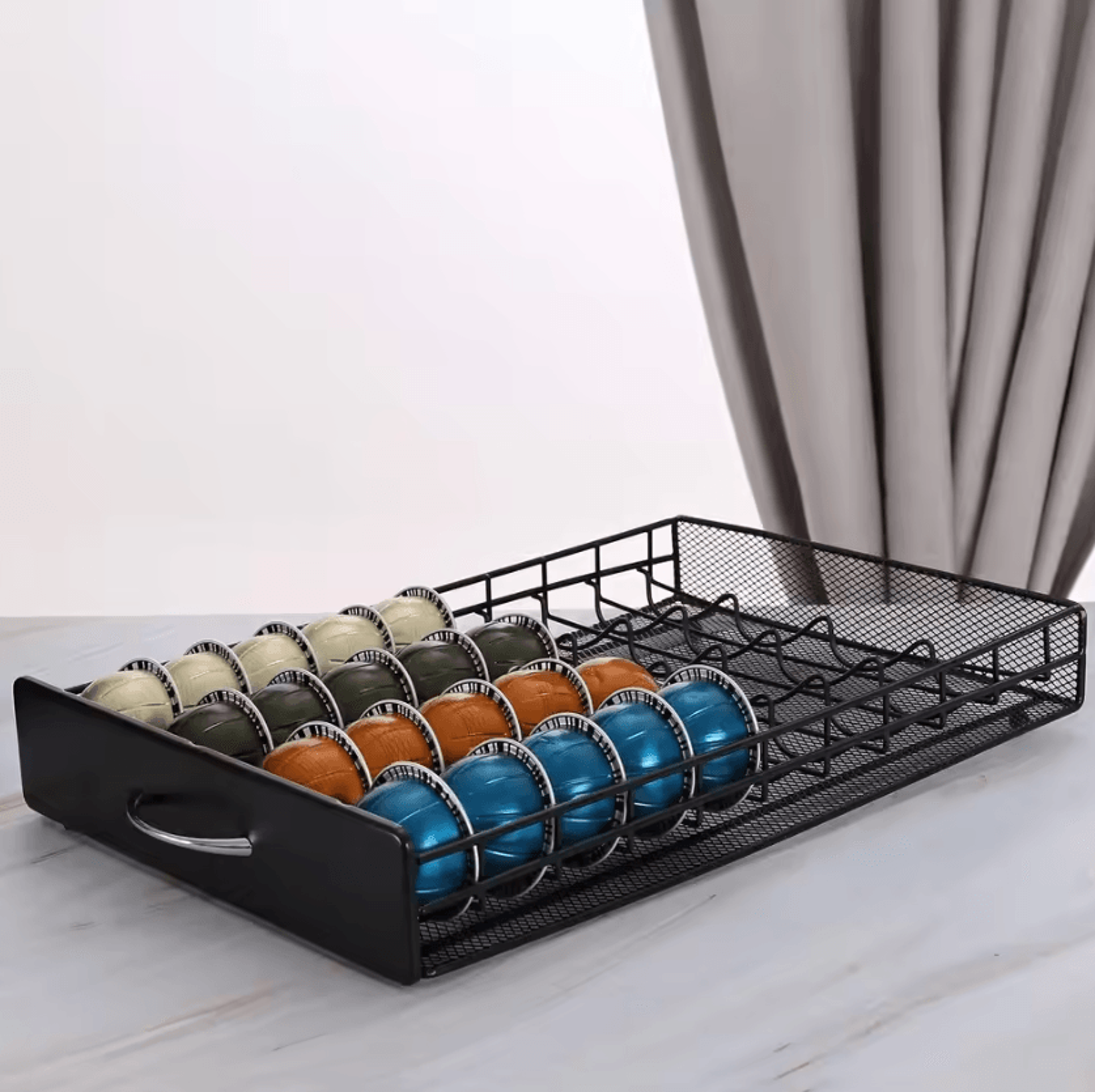 Vertuo Coffee Pod Storage Drawer  40Capsule Metal Organizer 3