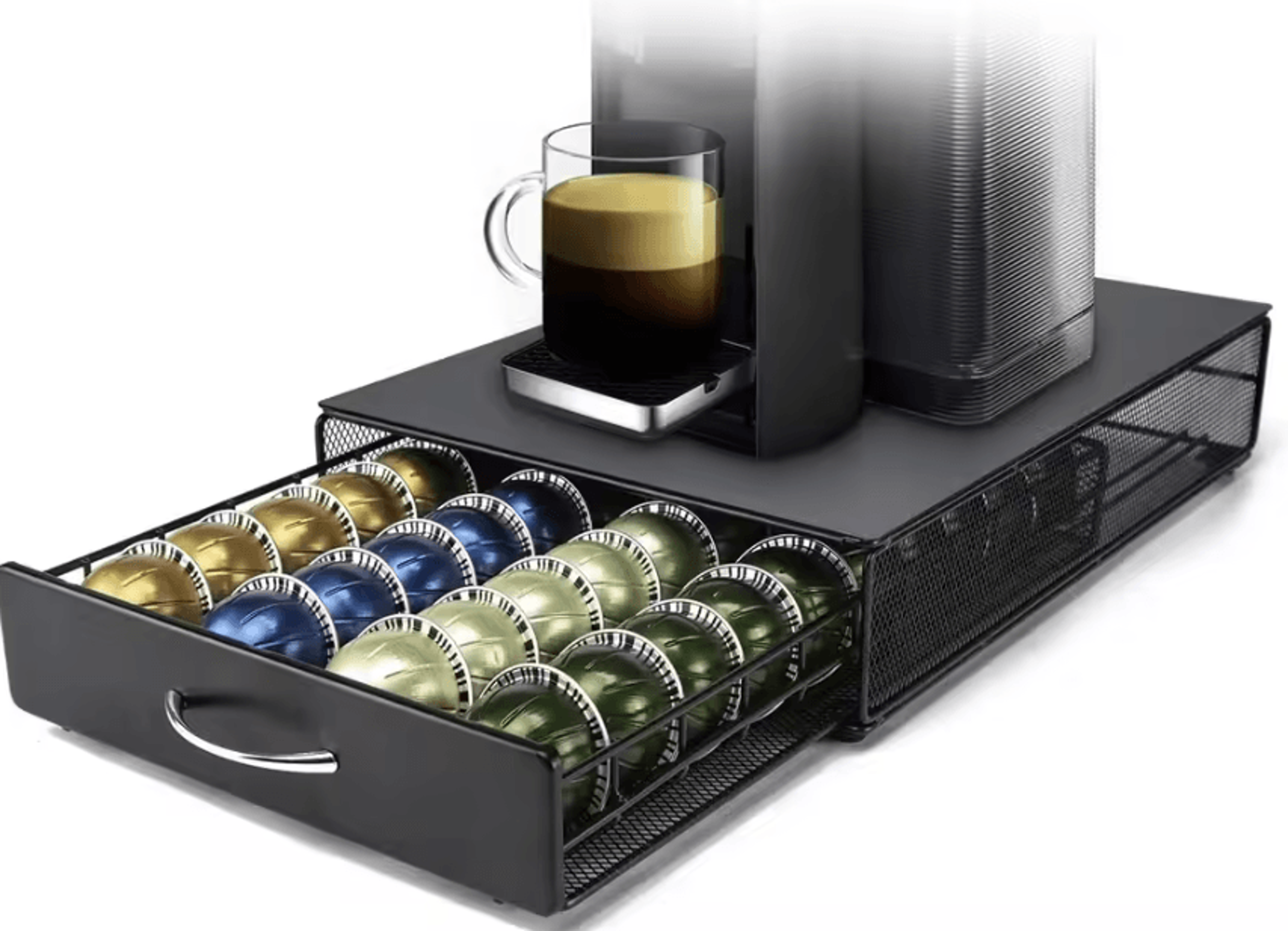 Vertuo Coffee Pod Storage Drawer  40Capsule Metal Organizer 5