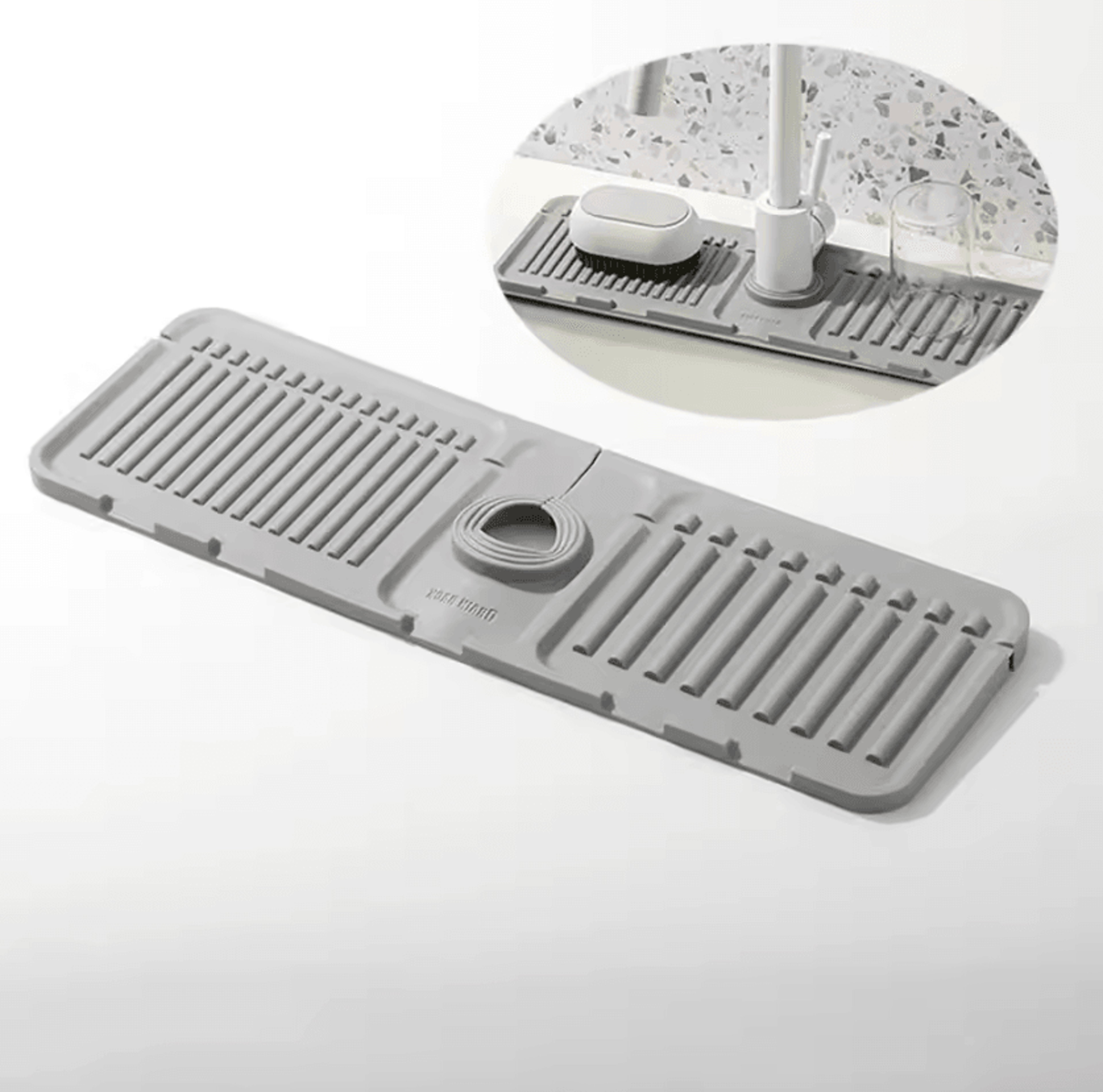 Silicone Faucet Splash Guard Mat  FastDrying Kitchen Sink Drain Tray 0