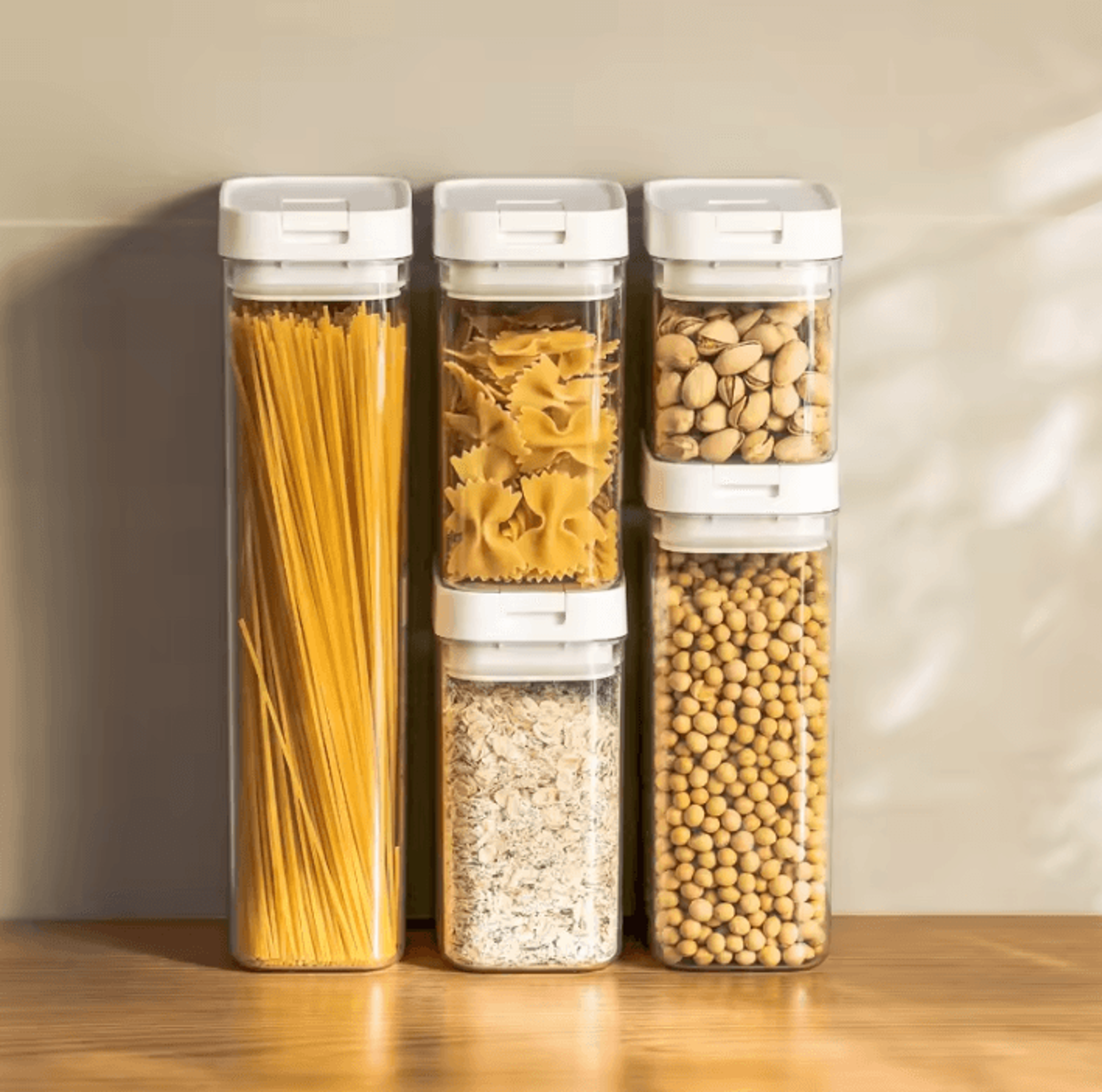 Airtight Pasta Storage Container  Transparent Spaghetti  Dry Food Organizer 0