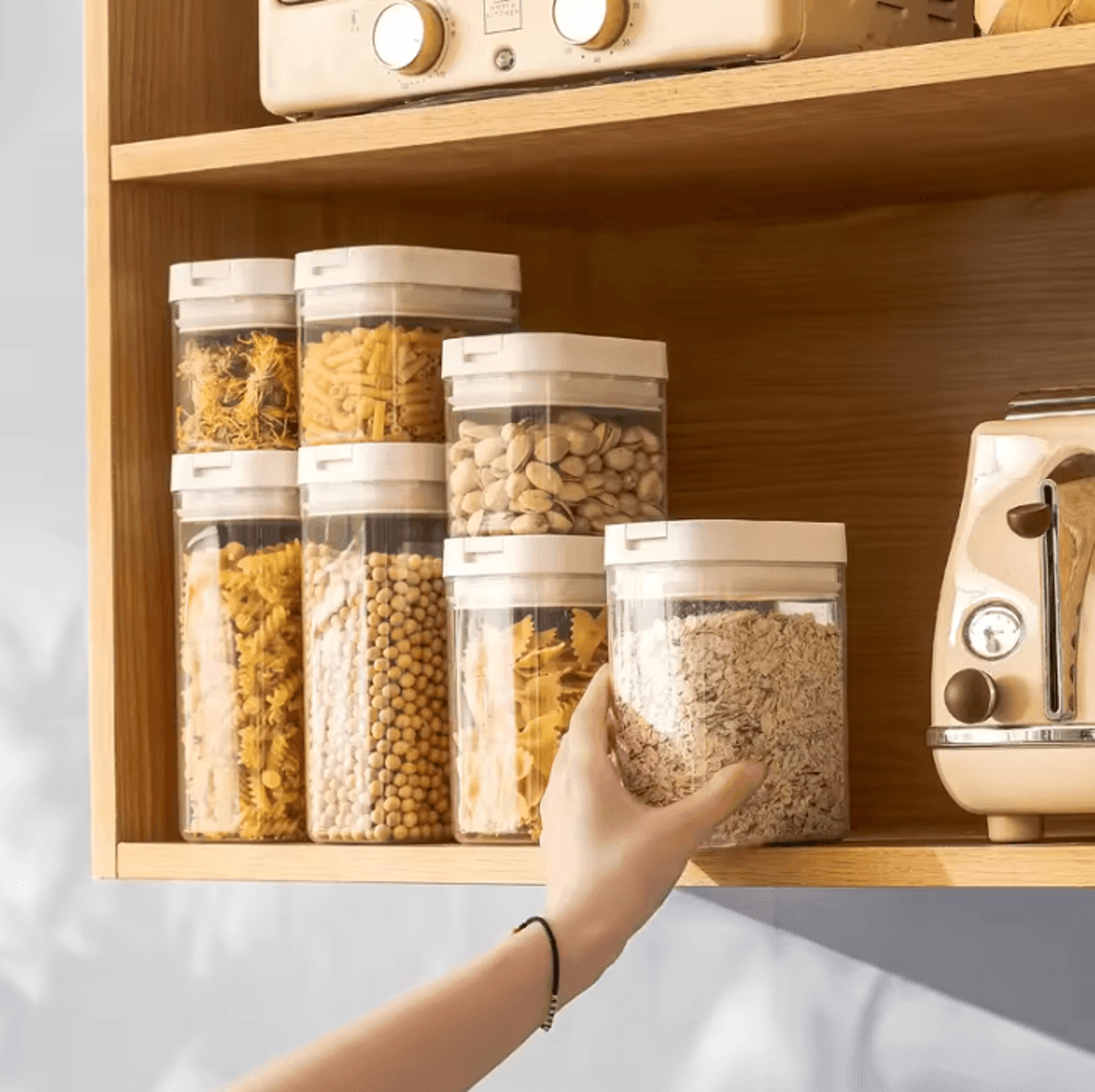 Airtight Pasta Storage Container  Transparent Spaghetti  Dry Food Organizer 2