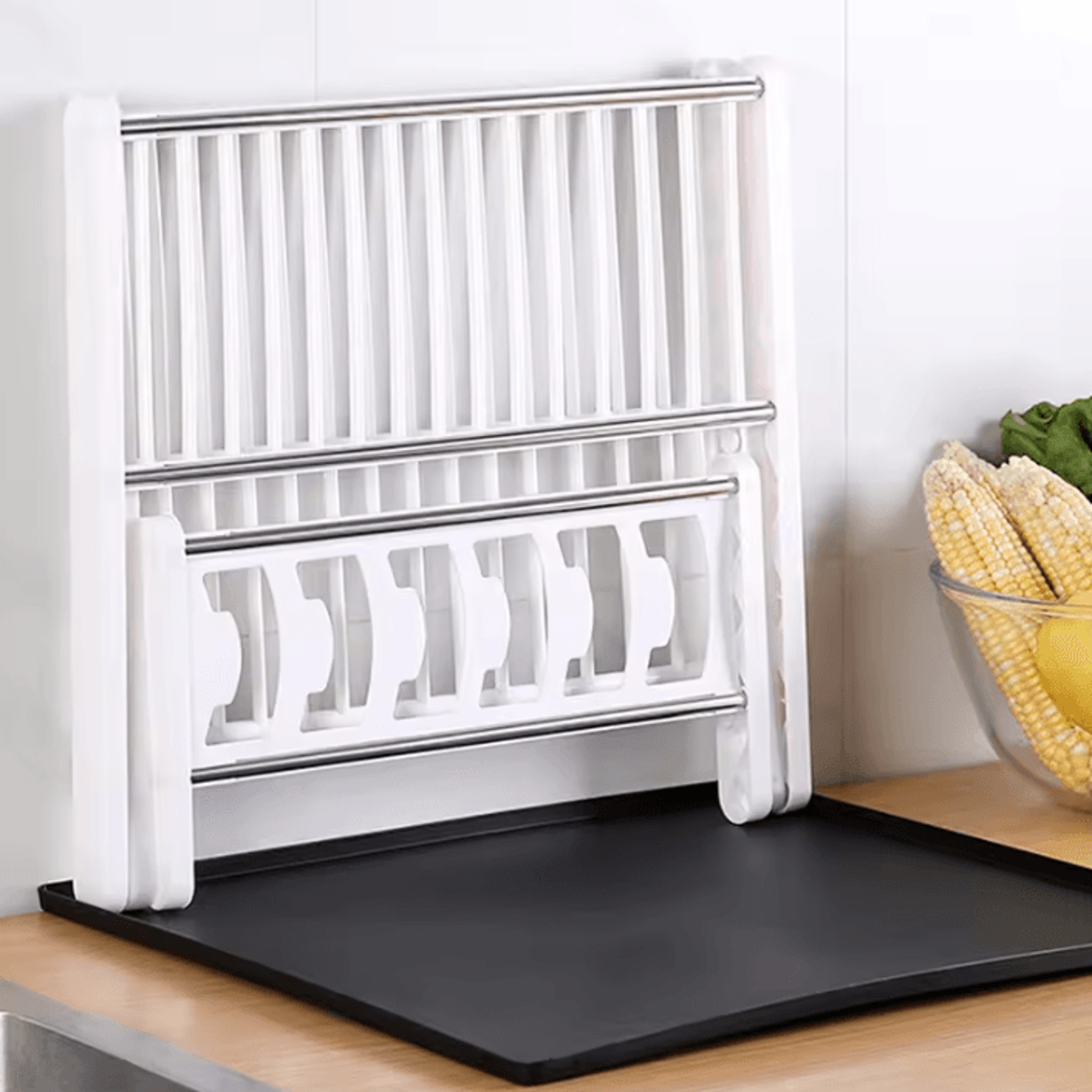 SpaceSaving Kitchen Dish Drying Rack  Plate  Bowl Draining Organizer Stand 1