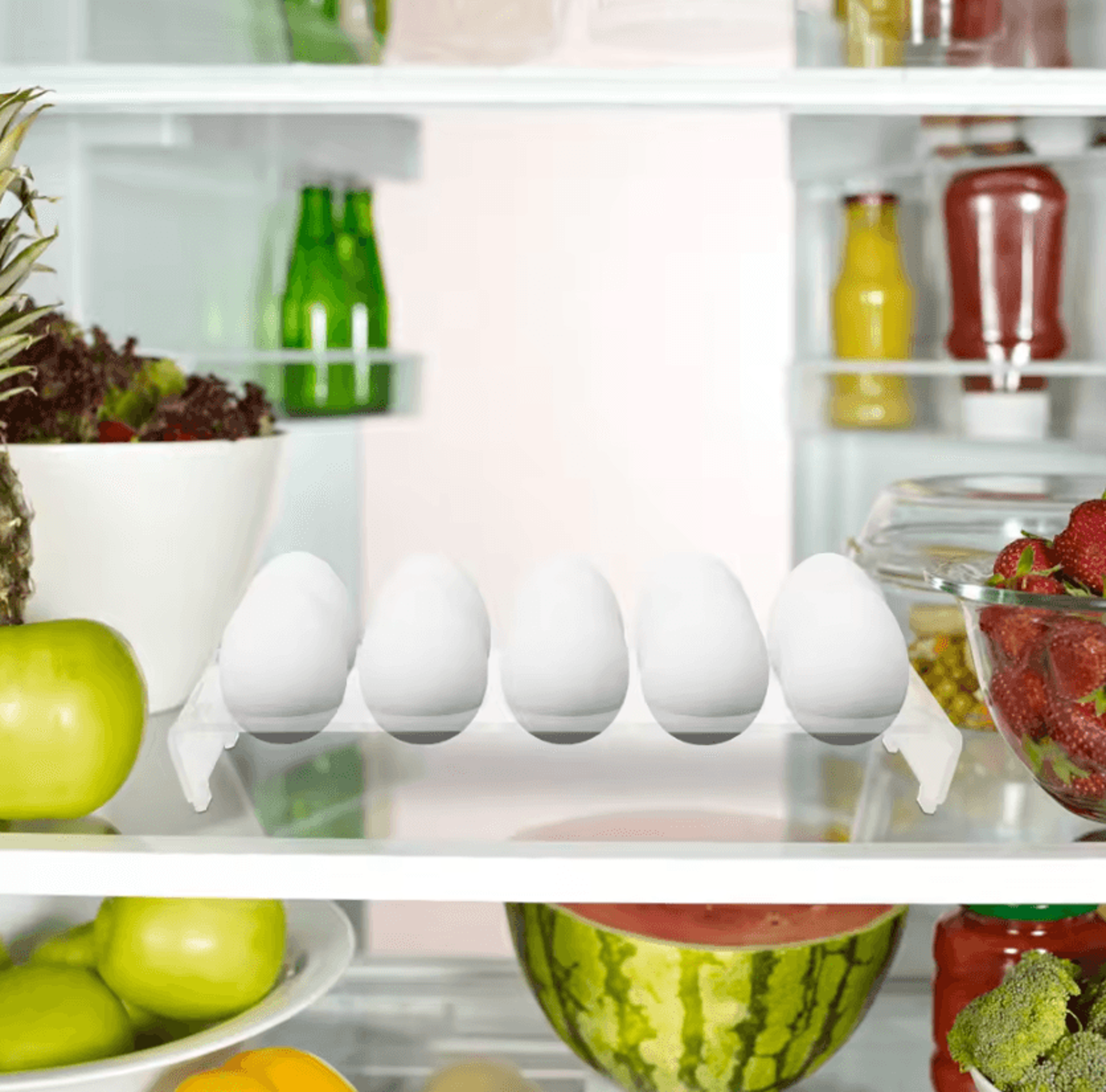 Clear Acrylic Refrigerator Egg Organizer  Stackable Egg Storage Container 3