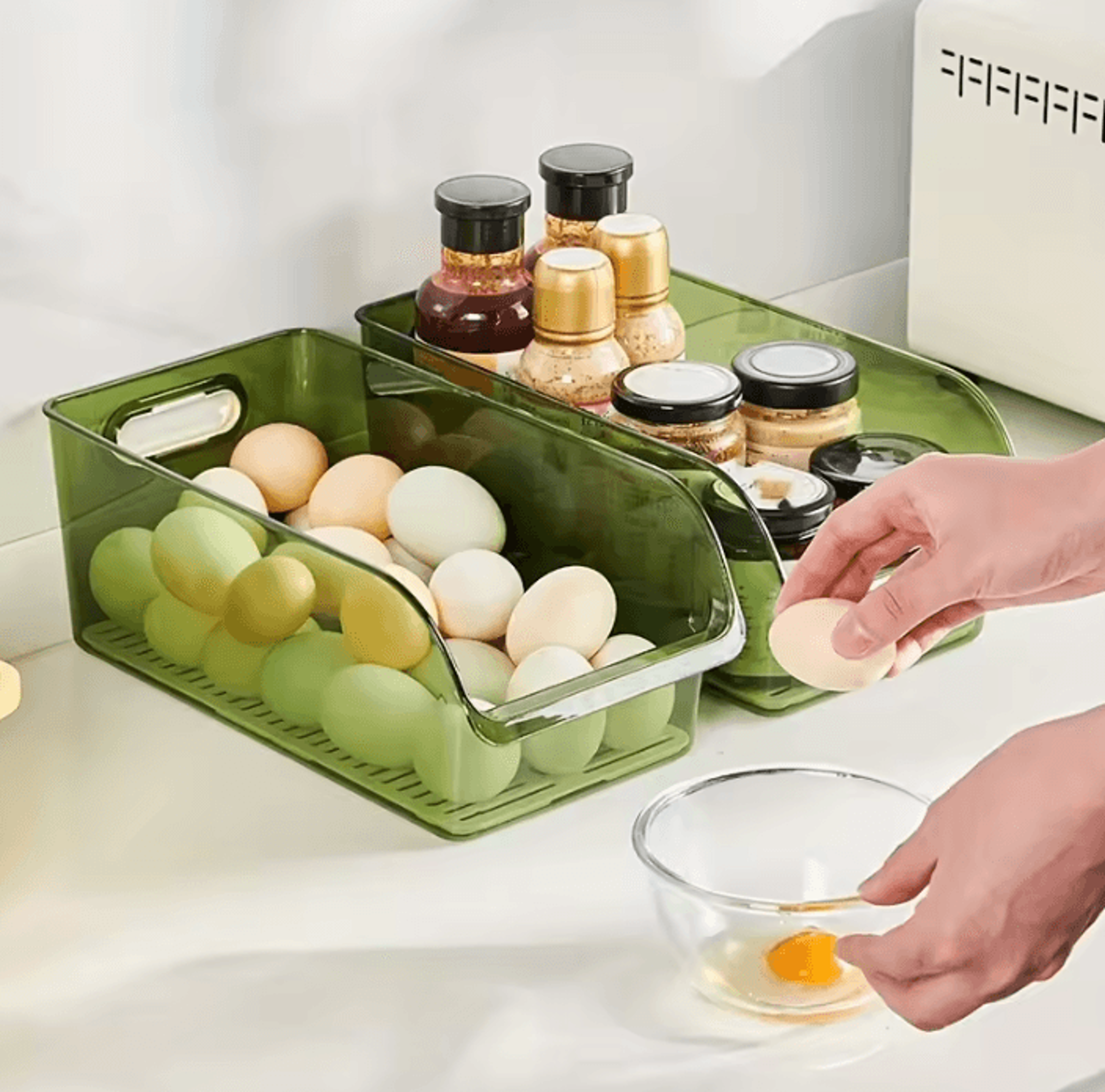FreshKeeping Refrigerator Storage Drawer  Food Grade Fruit Vegetable  Egg Organizer 1