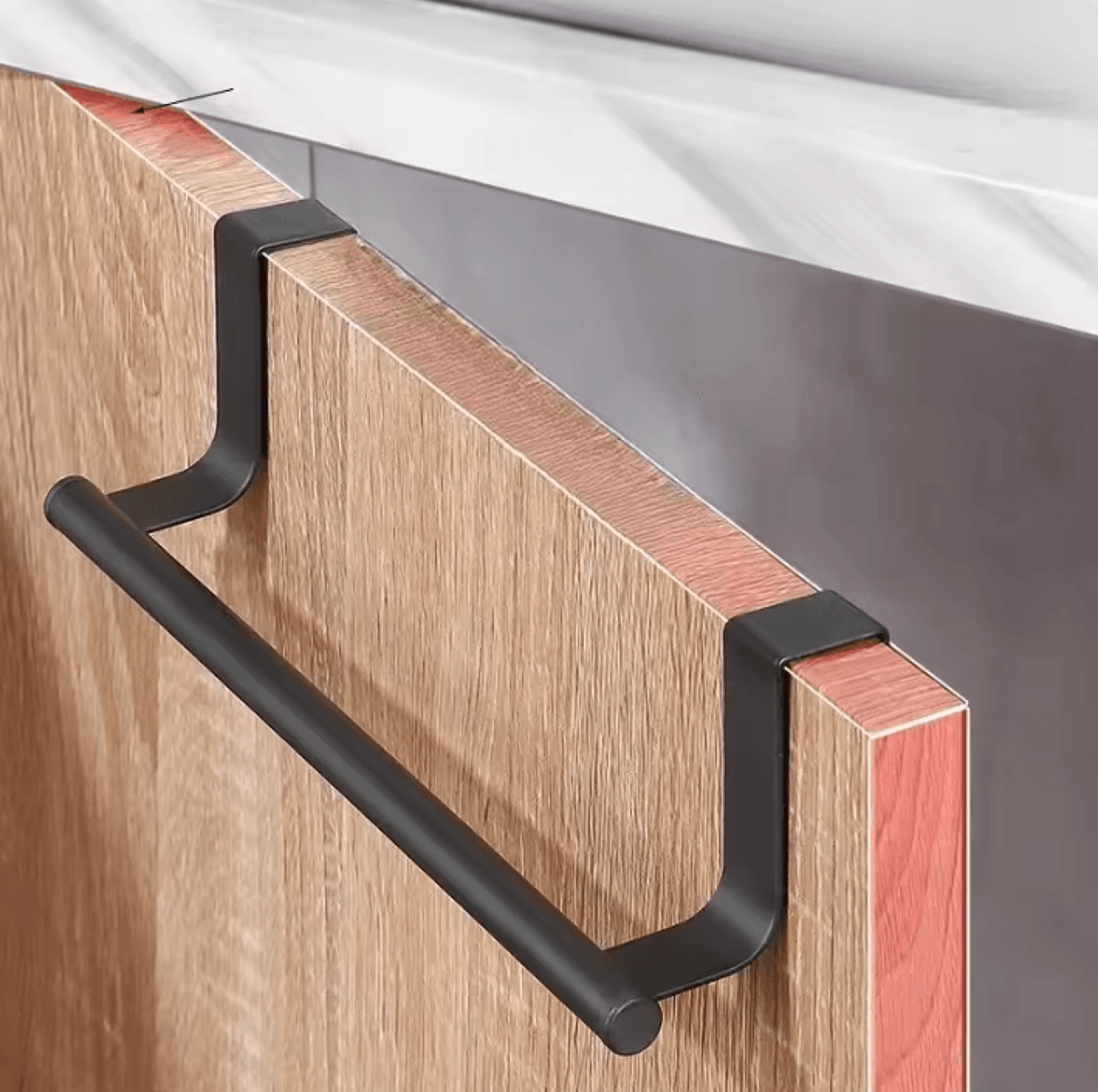 Stainless Steel OverCabinet Towel Rack  SpaceSaving Kitchen  Bathroom Organizer 0
