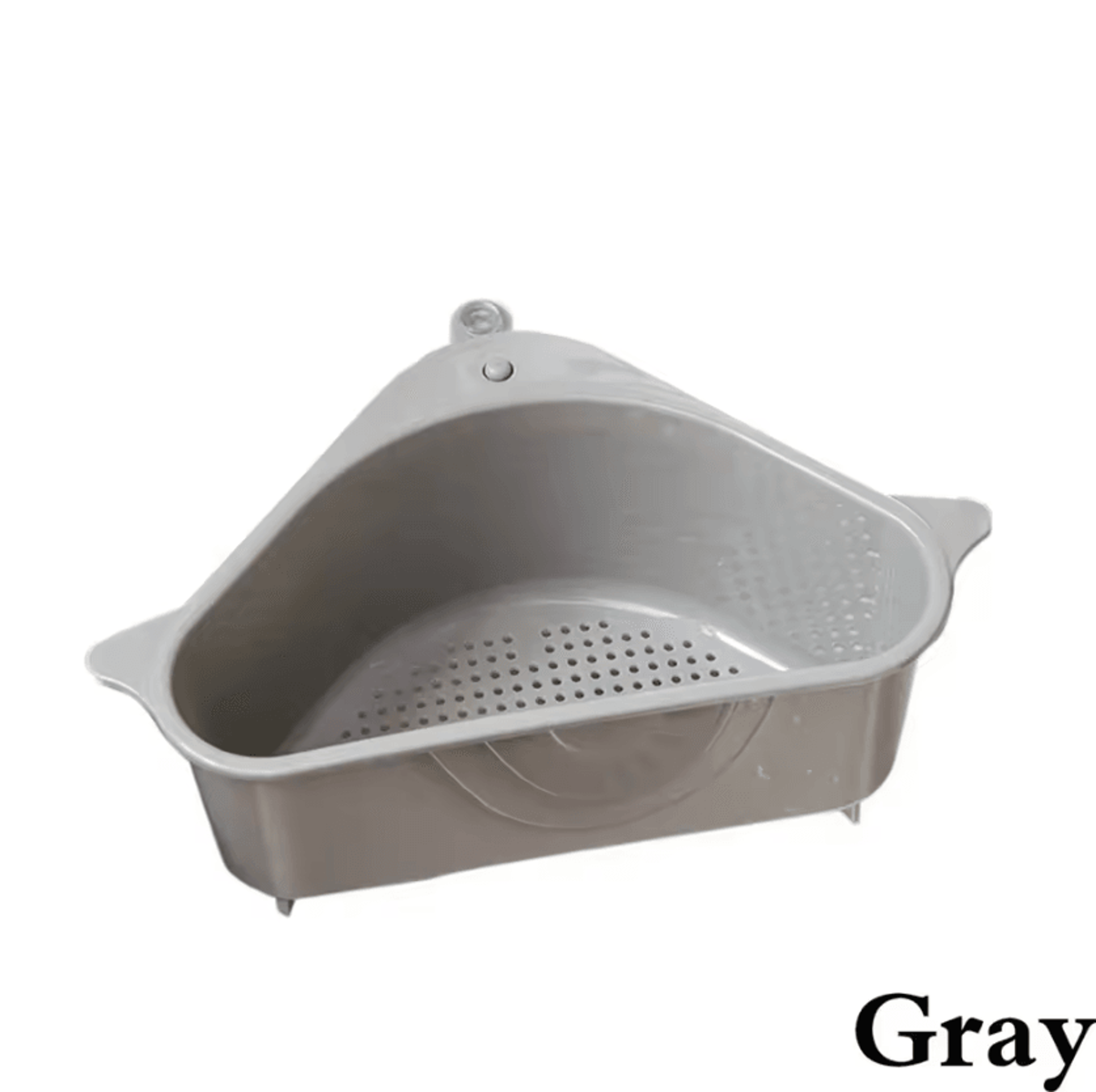 Triangular Sink Strainer Basket  Suction Cup Drain Shelf For Fruits Vegetables  Sponges 5