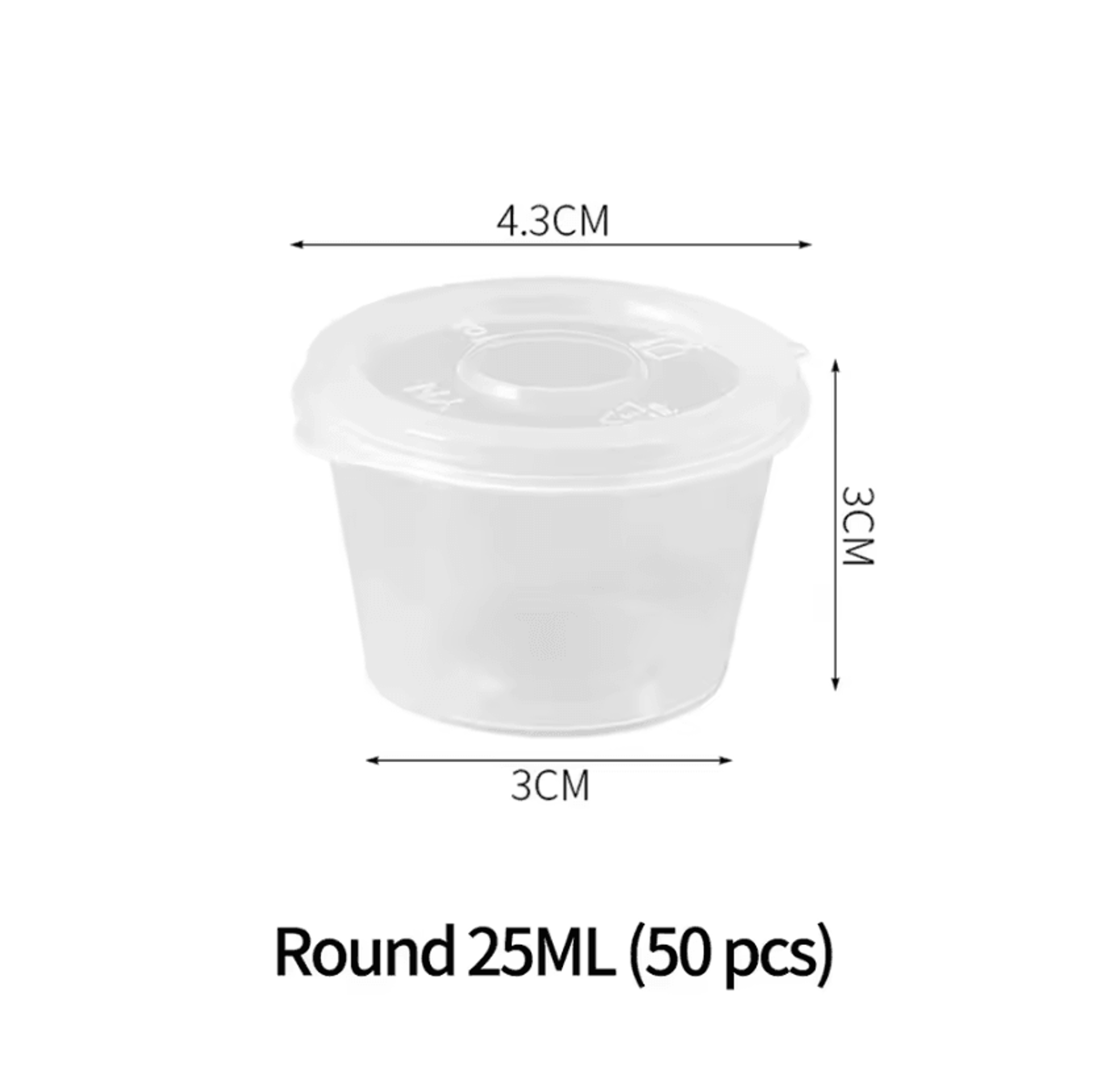 50Piece Disposable Sauce Containers With Lids  Clear Round Condiment  Food Storage Cups 5