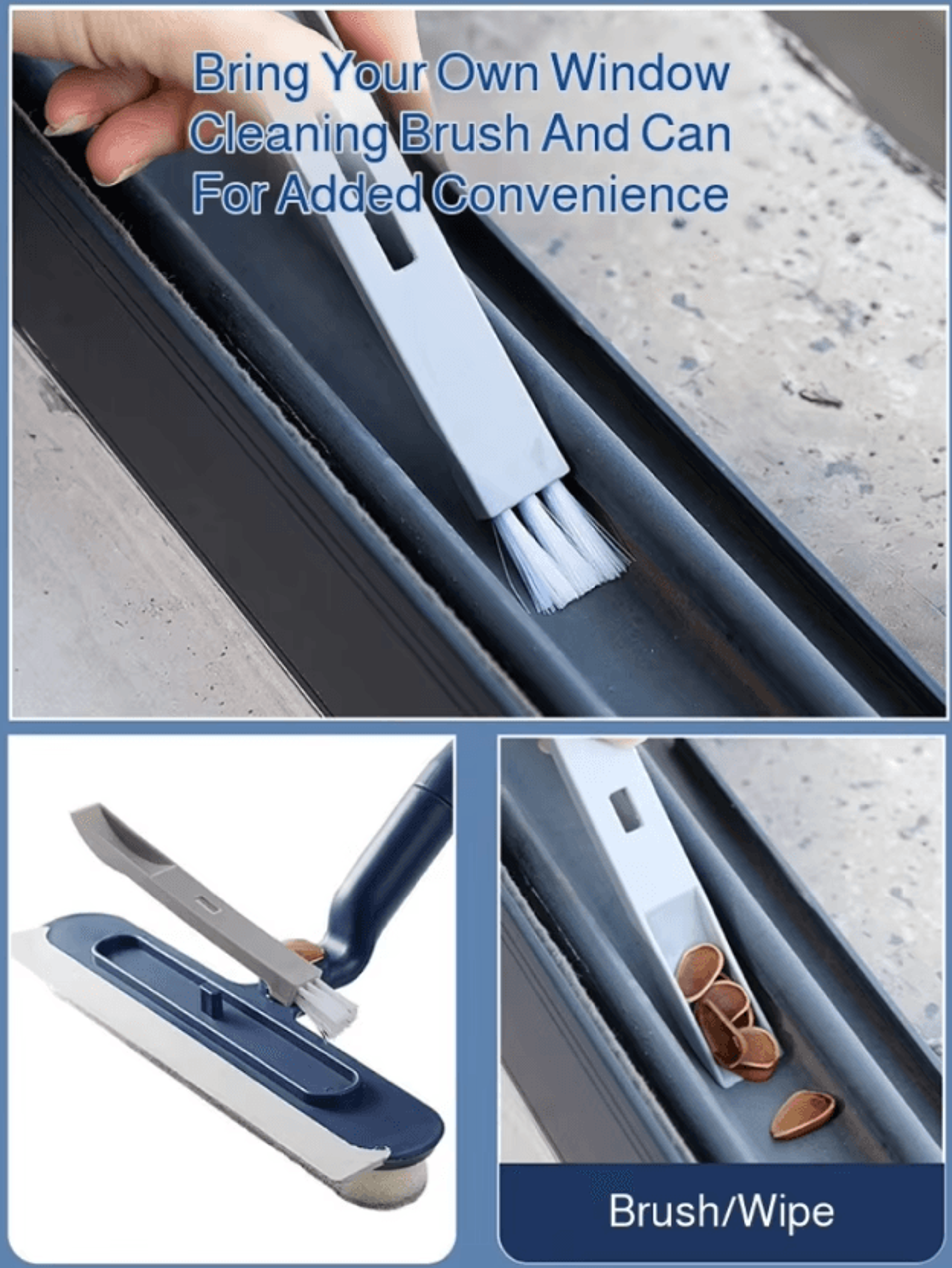 2in1 Telescopic Window Cleaner With DoubleSided Glass Wiper 3