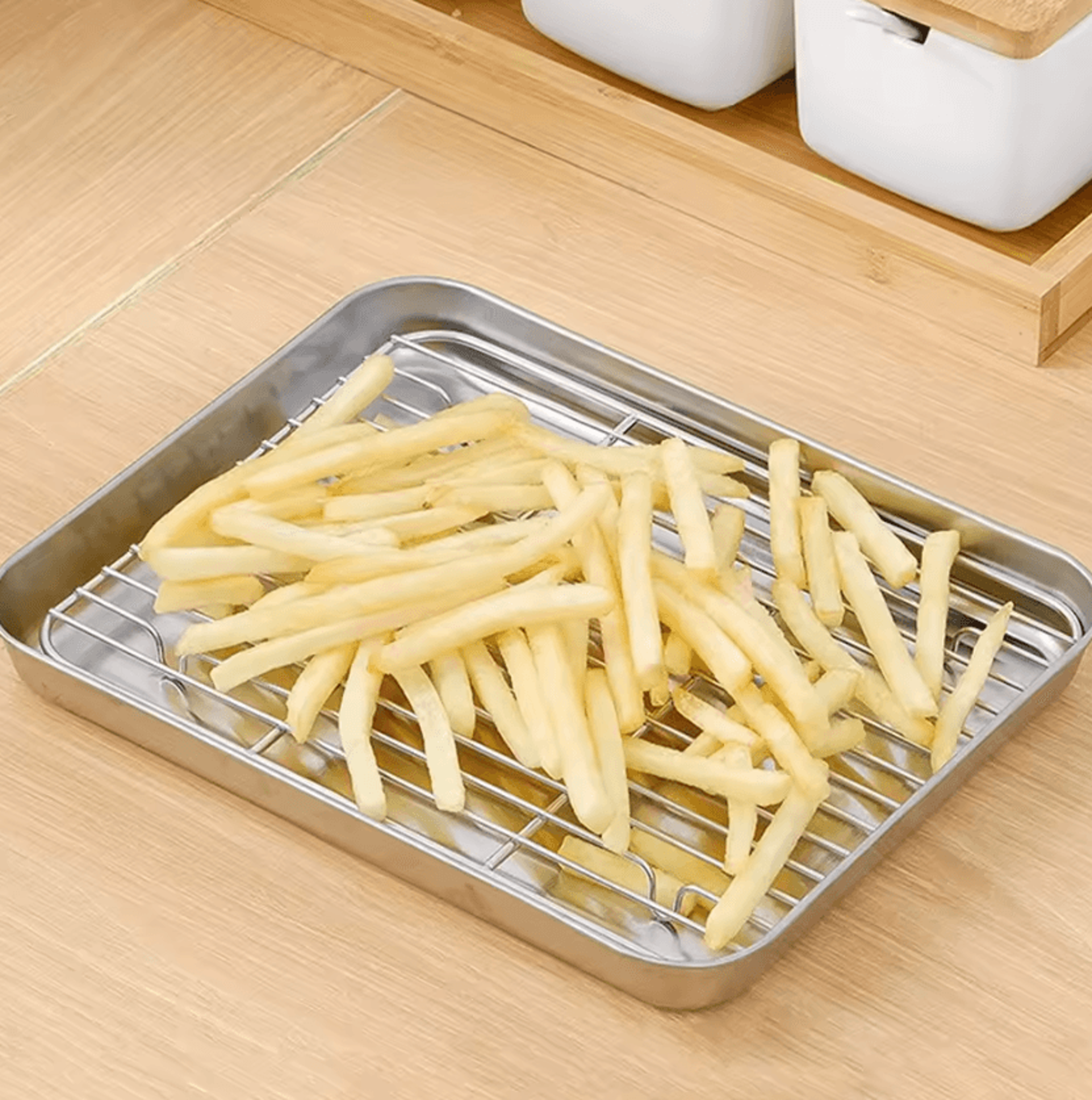Stainless Steel Baking Sheet  Cooling Rack Set For Roasting Baking  Grilling 2
